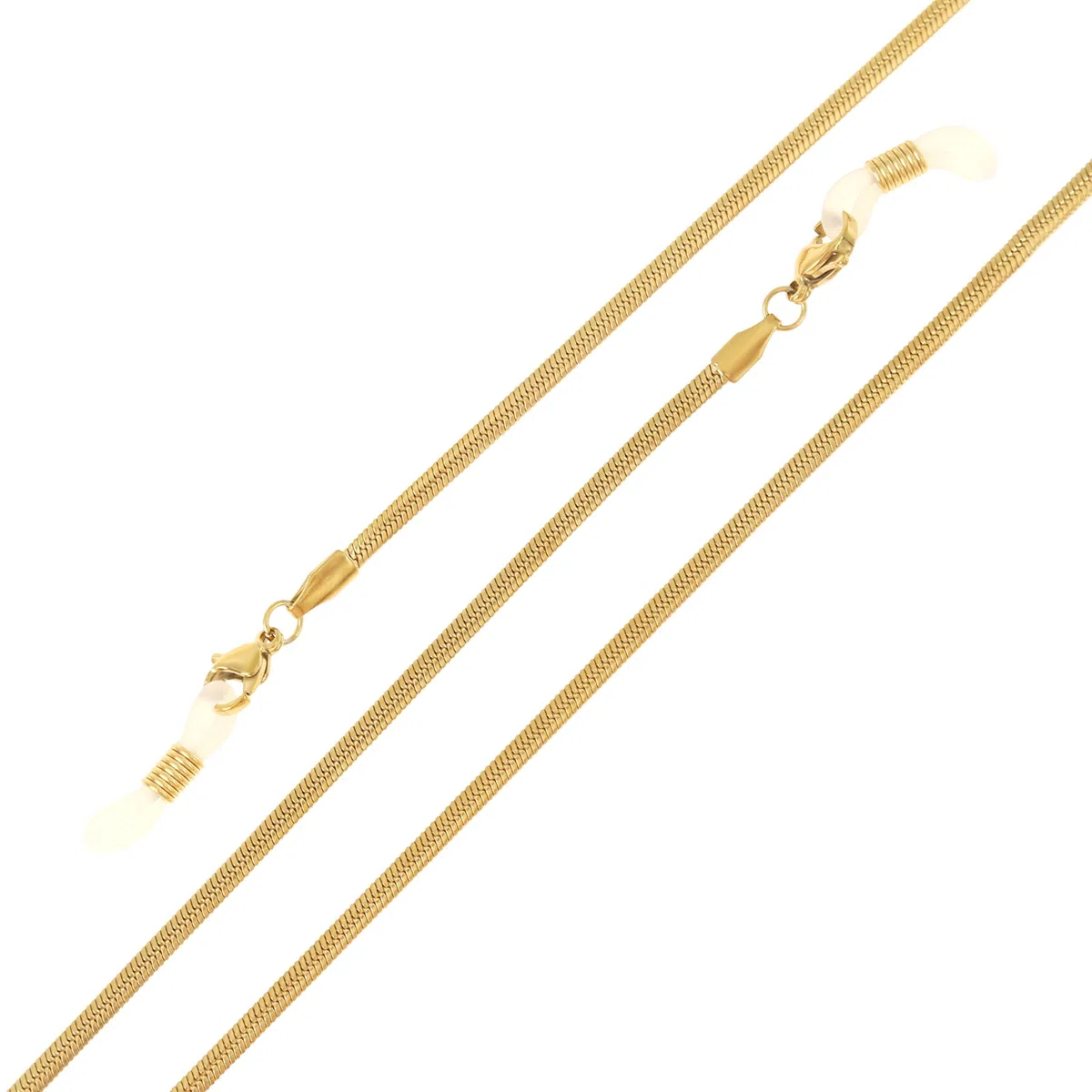 Made by Nami Brillenkette Damen & Herren Brillenband Schlangen Design Gold oder Silber 70cm