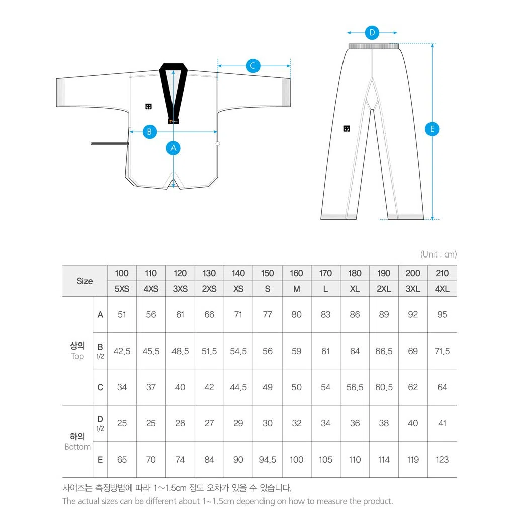 Mooto Korea Taekwondo MTX S2 Uniform Schwarz BK V-Ausschnitt Dobok Weiß Uniformen Tae Kwon Do MMA Kampfsport Karate WT Logo