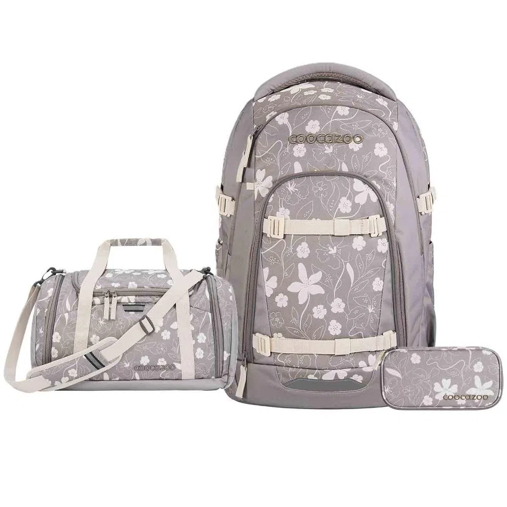 Coocazoo Mate Schulrucksack Set 3tlg. inkl Sporttasche (Vanilla Bloom)