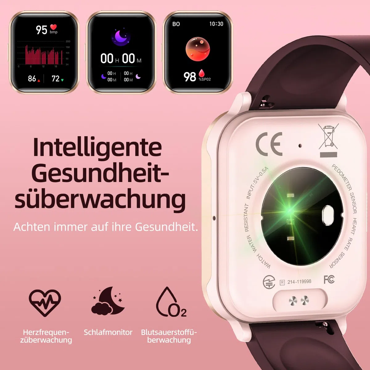 Gardien Smartwatch Damen Herren mit Telefonfunktion, 1.83’’ Fitness Armbanduhr Fitnessuhr Smart Watch Uhr mit 100+ Sportmodi Pulsuhr SpO2-Monitor Schlafmonitor Schrittzähler Stoppuhr für iOS Android