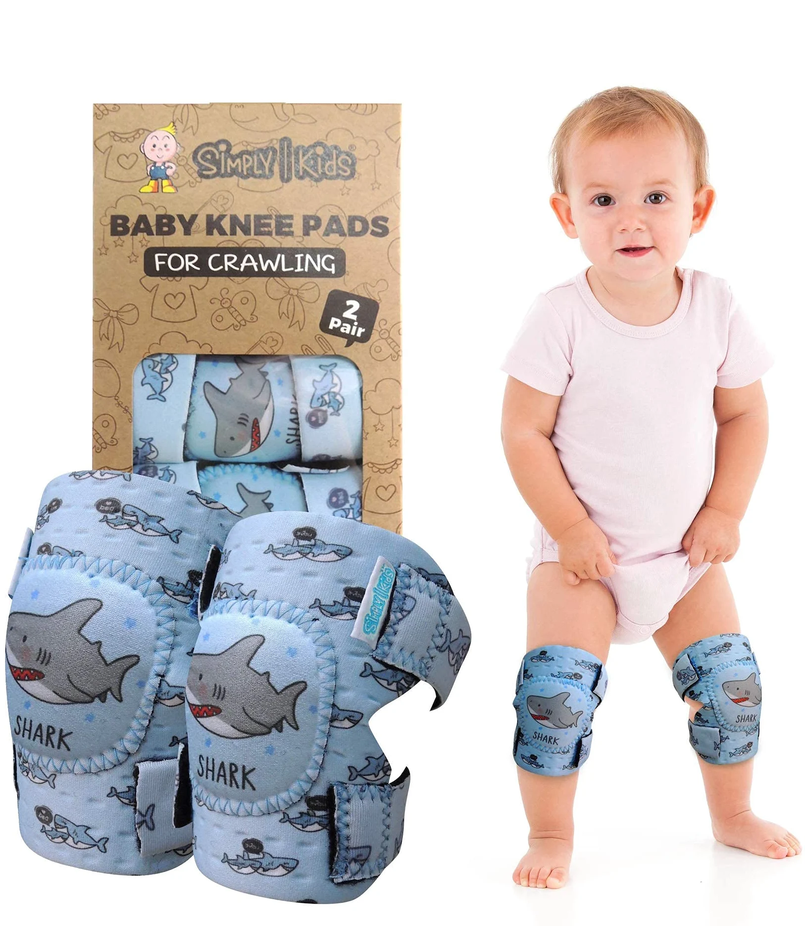 Simply Kids Knieschoner Baby Krabbeln (2 Paar) I Krabbelstrumpfhose, Krabbelhilfe für Babys Mädchen Junge Kind