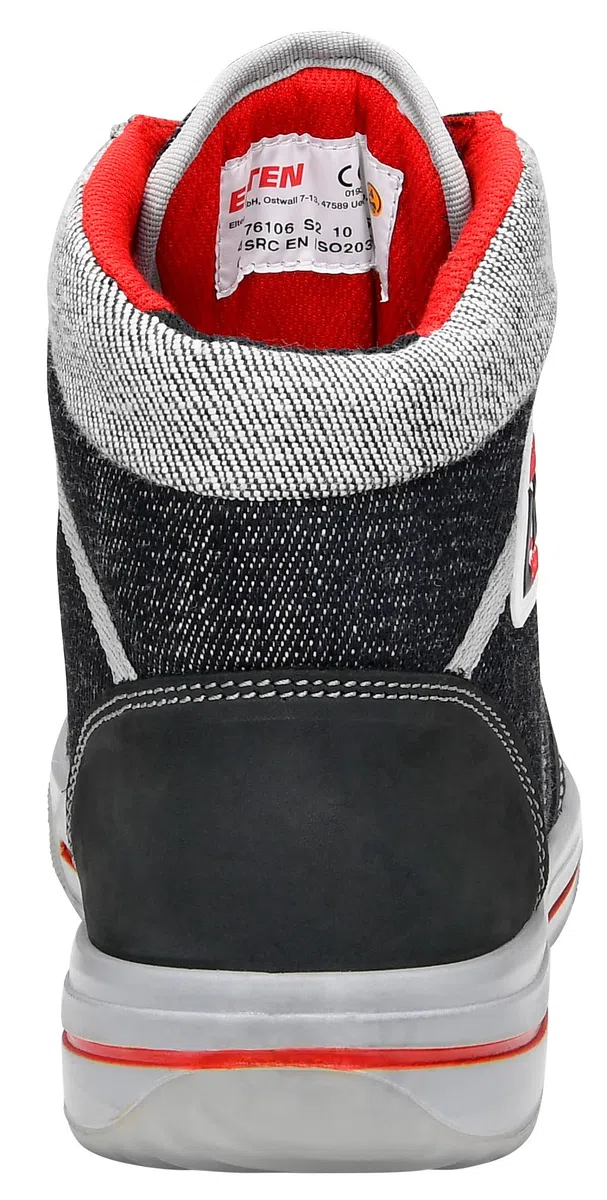 ELTEN Sicherheitsschuhe SENSATION Mid ESD S2, Damen und Herren, Leder/Textil, Stahlkappe, leicht, sportlich, Schwarz, Größe: 42