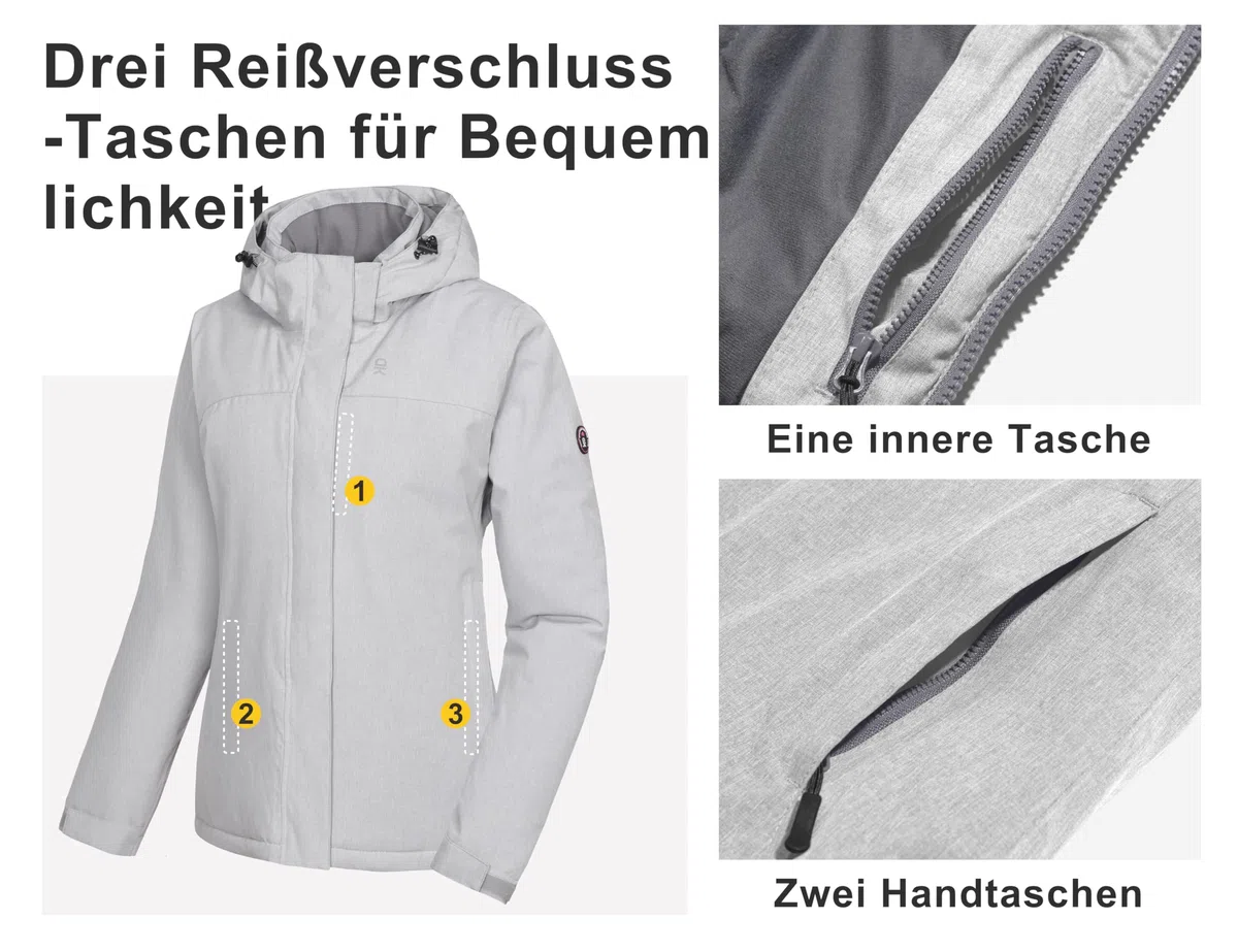 Little Donkey Andy Damen wasserdichte Regenjacke Leichte atmungsaktivem Regenjacke für Outdoor-Windbreaker zum Wandern