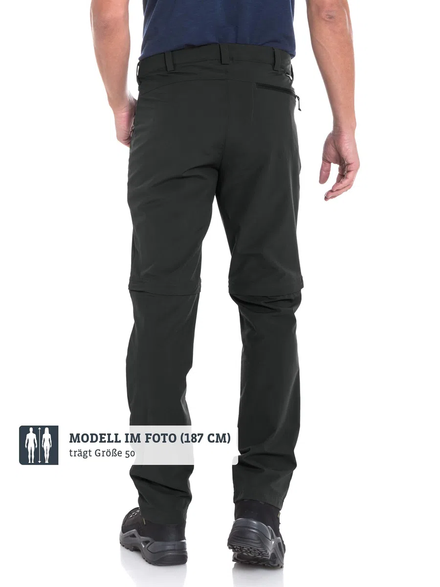 Schöffel Herren Pants Folkstone Zip Off, vielseitige Herren Hose mit Zip-Off Funktion, leichte Wanderhose für den Sommer