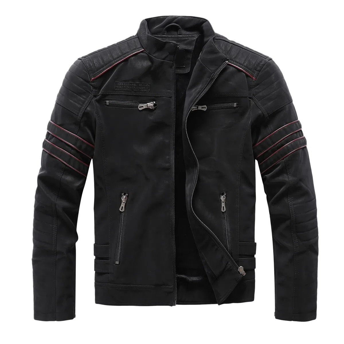 SRZYMJ Lederjacke Herren Lederjacke Herren Echtleder Vintage Steppweste Herren Leicht 5Xl Hardshelljacke Übergrößen Herren Skijacke Pink Hoodie