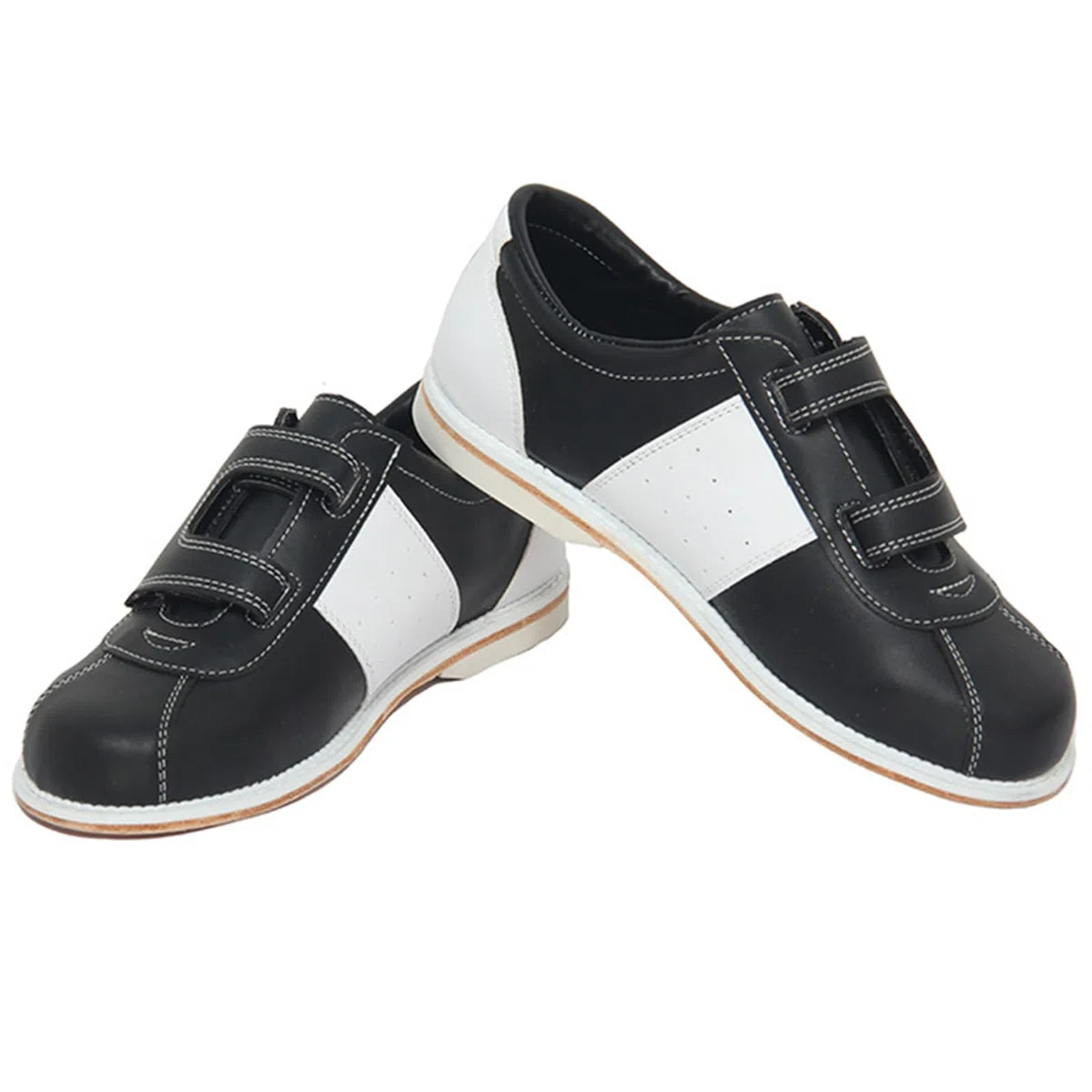 NGARY Bowlingschuhe für Herren aus Leder, bequem, rutschfest, mit Gummisohle