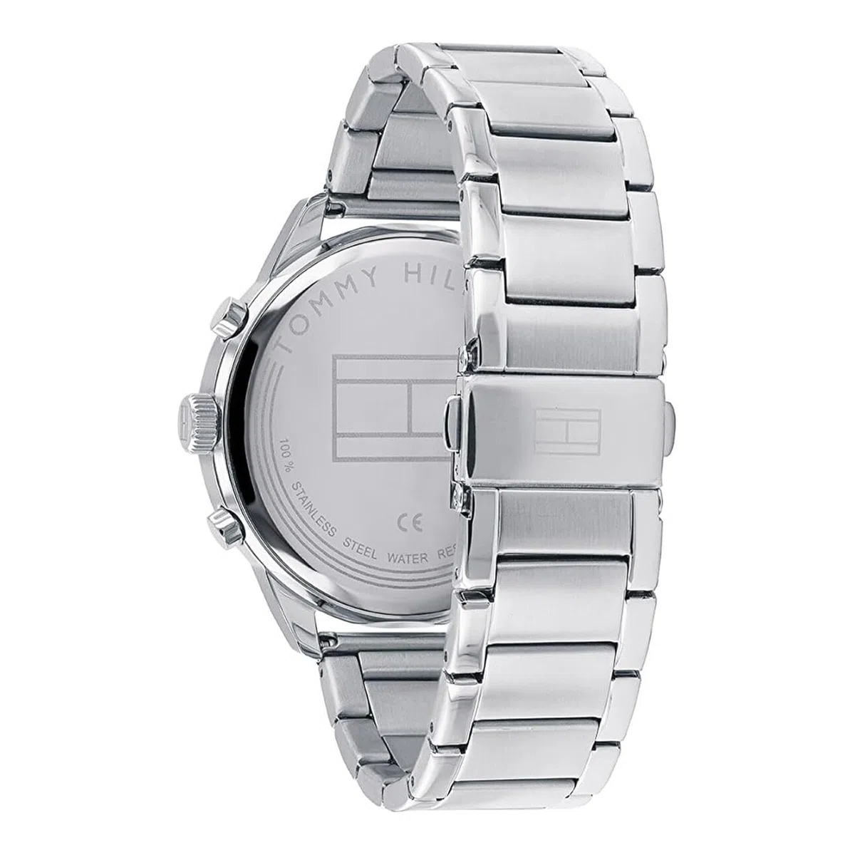 Tommy Hilfiger Multi Zifferblatt Quarz Uhr für Herren mit Silbernes Edelstahlarmband - 1791575