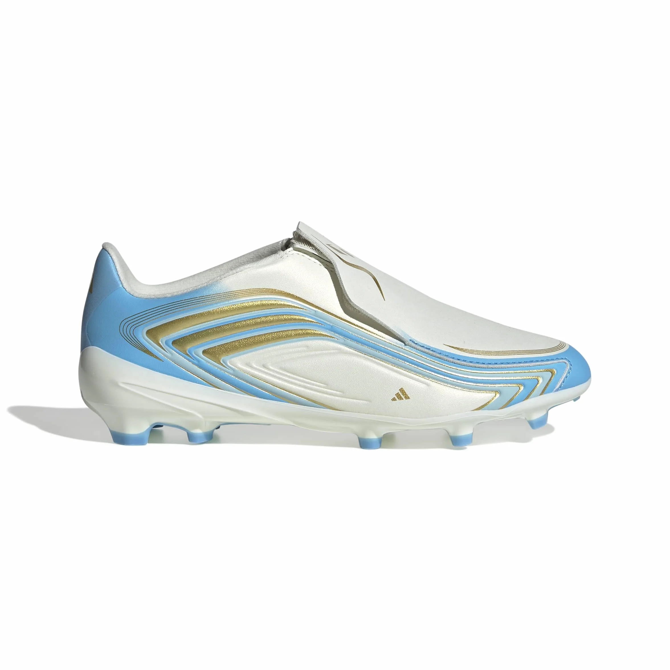 adidas Unisex Kids F50 Messi League Kids Fußballschuh, Feste Böden, ohne Schnürsenkel