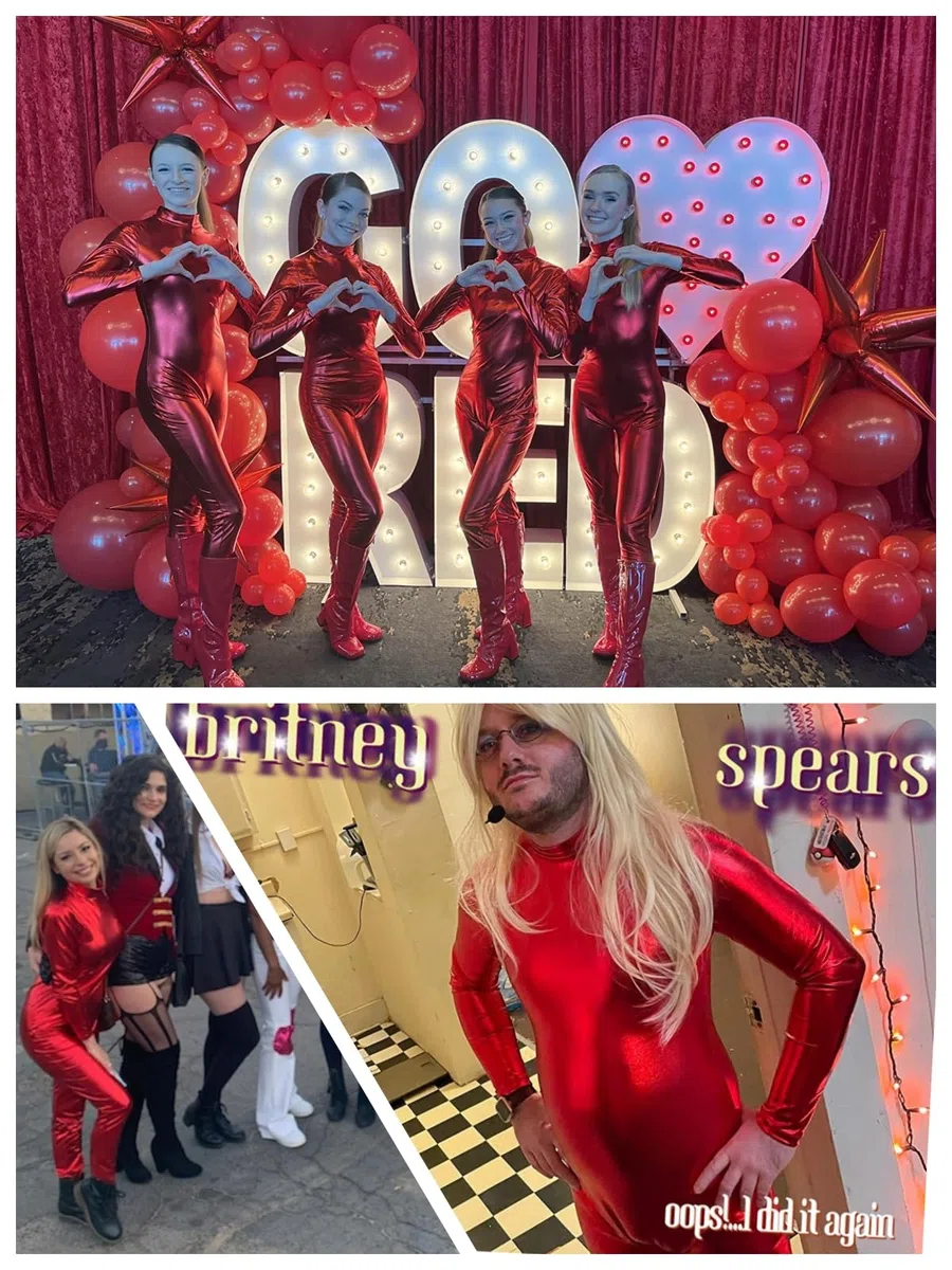 Kepblom Glänzender Metallic-Einteiler mit Rollkragen, langärmelig, ohne Fuß, Zentai-Anzug, Catsuit, Tanzkleidung
