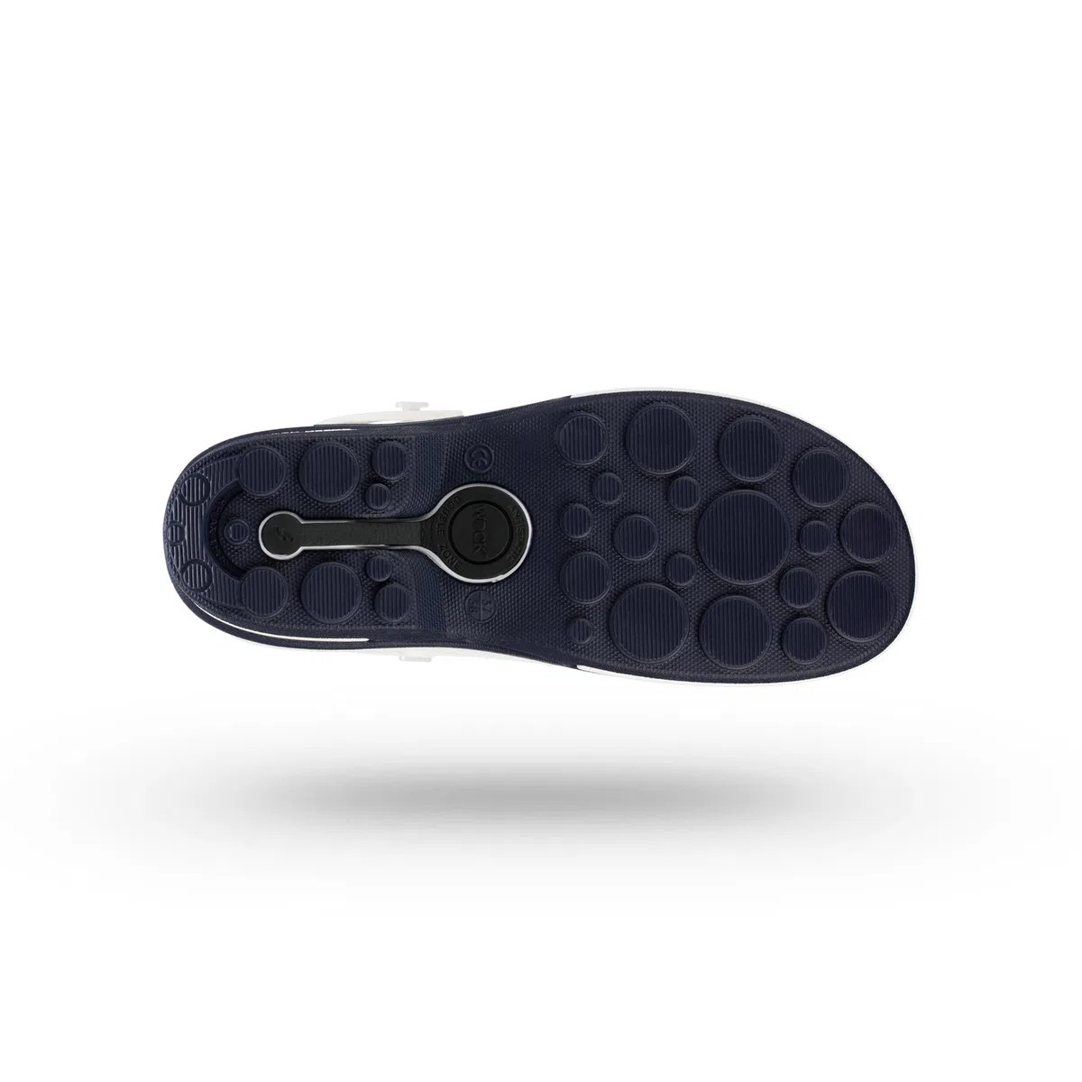 WOCK Clog, Damen Sanitär Clogs Orange/Weiß, Unisex - Mann Frau Clog mit Fersenriemen, Sterilisierbarund mit Zitronenaroma - Größenbereich 35-48