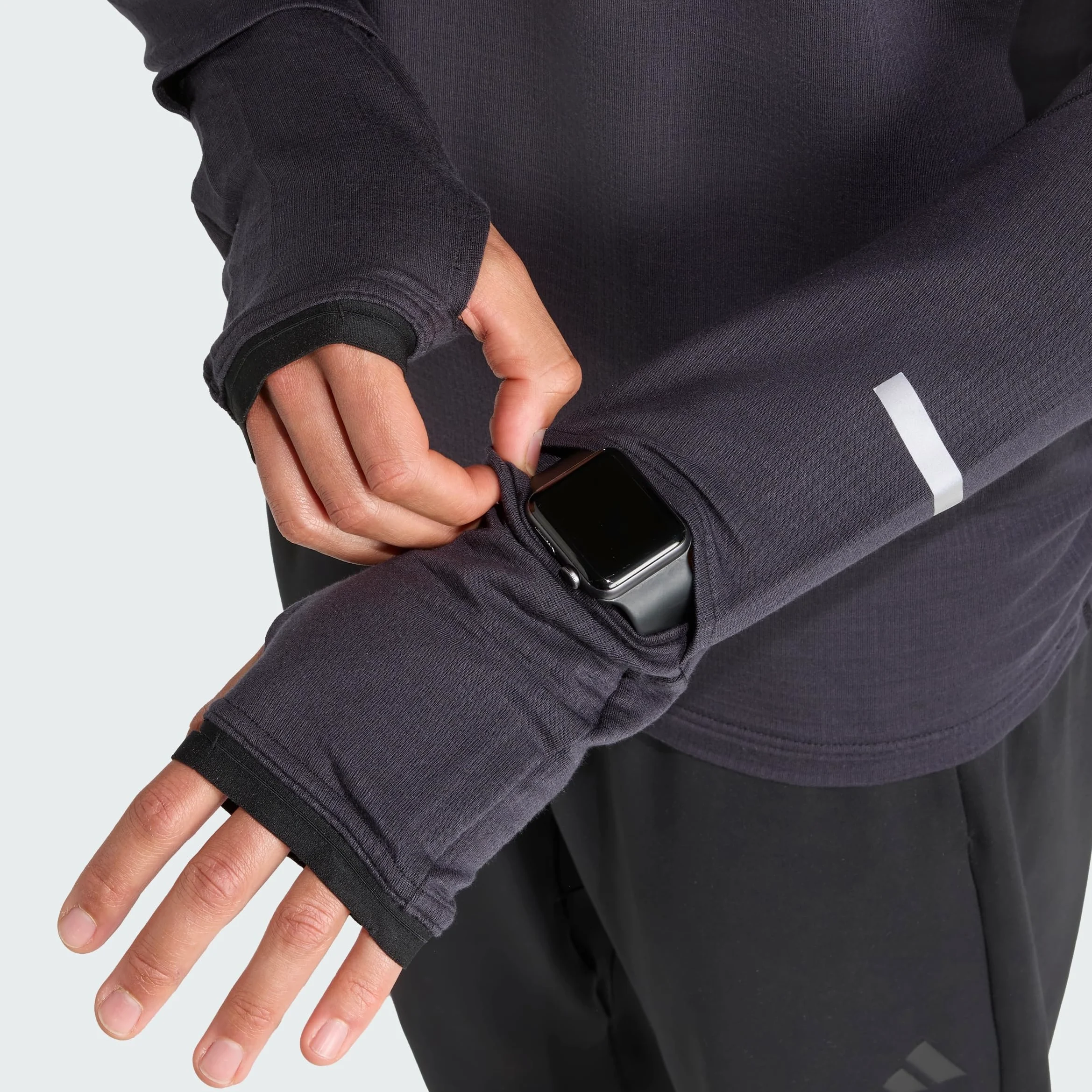 adidas Men's Adi365 Running Climawarm+ Laufshirt mit Reißverschluss bis zur Brust