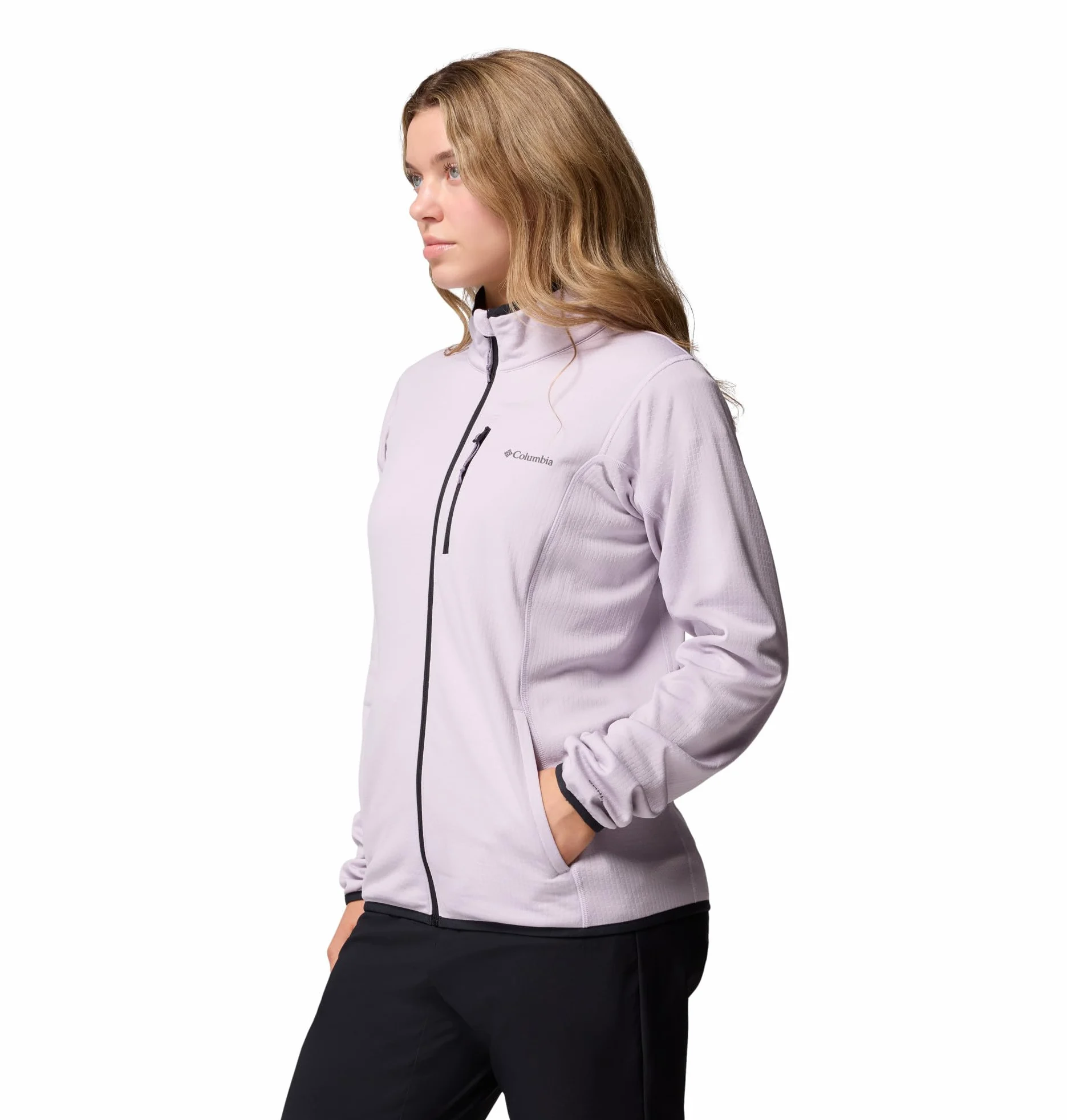 Columbia Essential Hike Grid Fleece Full Zip, Fleecejacke mit durchgehendem Reißverschluss für Damen
