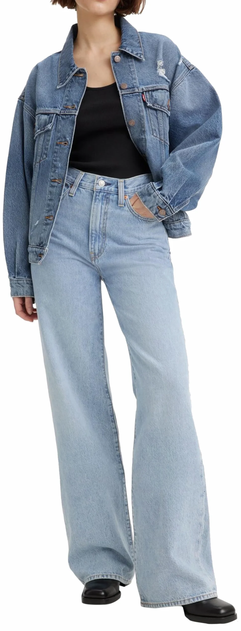 Levi's Damen Ribcage Wide Leg Jeans