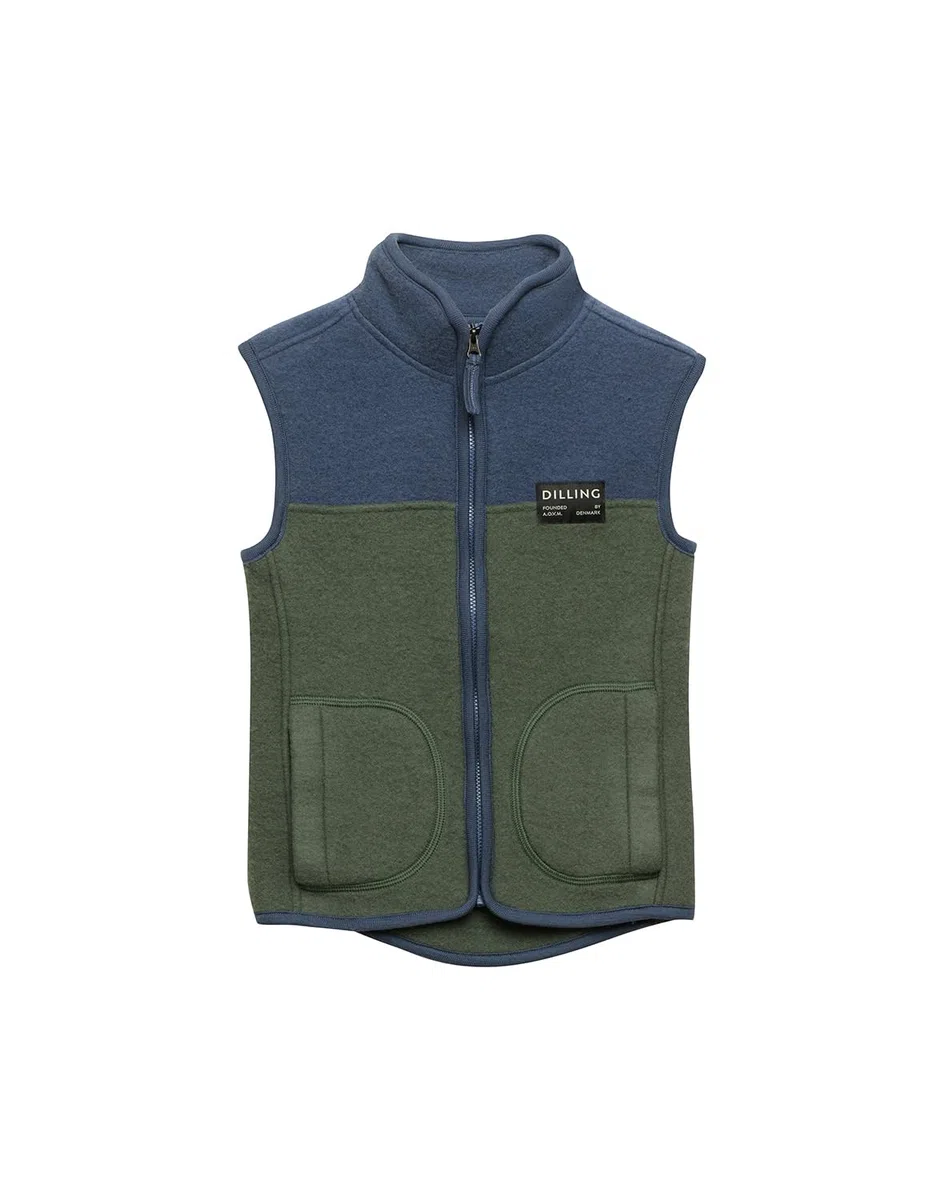 Dilling Kinder Weste aus Merino Wollfleece