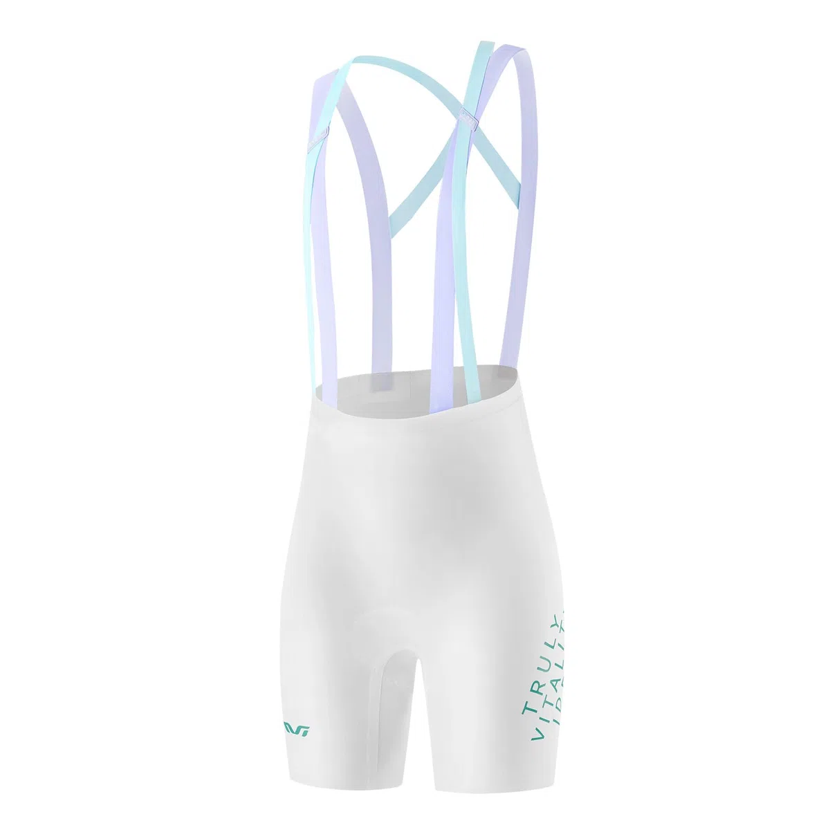 ROCKBROS TVI Damen Trägerhose Fahrradhose, Gepolstert Träger Radhose Bib Shorts Nahtfrei Komfort Schnell Trocknend, mit rutschfest Beinabschlüsse Reflektoren für Rennrad Training