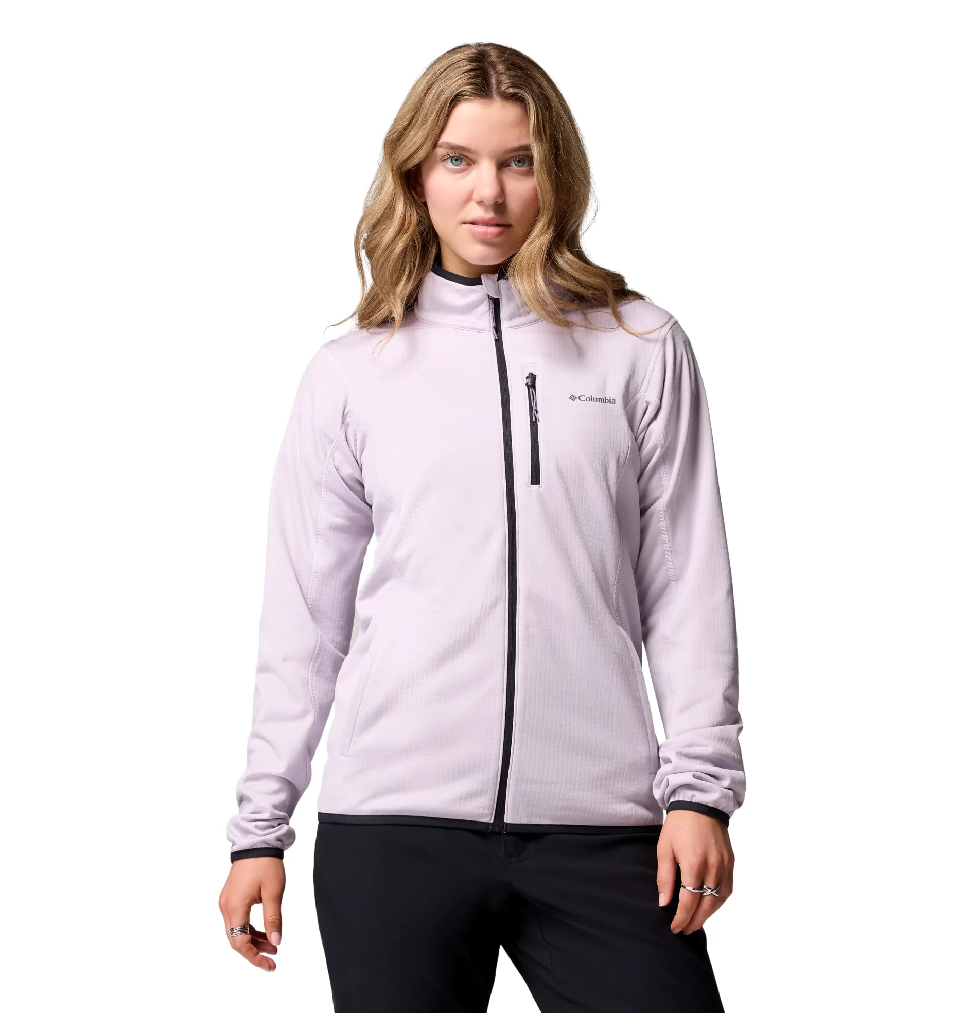 Columbia Essential Hike Grid Fleece Full Zip, Fleecejacke mit durchgehendem Reißverschluss für Damen
