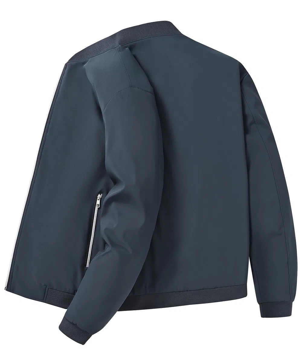 YuKaiChen Übergangsjacke Herren Leichte Jacke Freizeit Vier Jahreszeiten Bomberjacke mit Reißverschlusstaschen