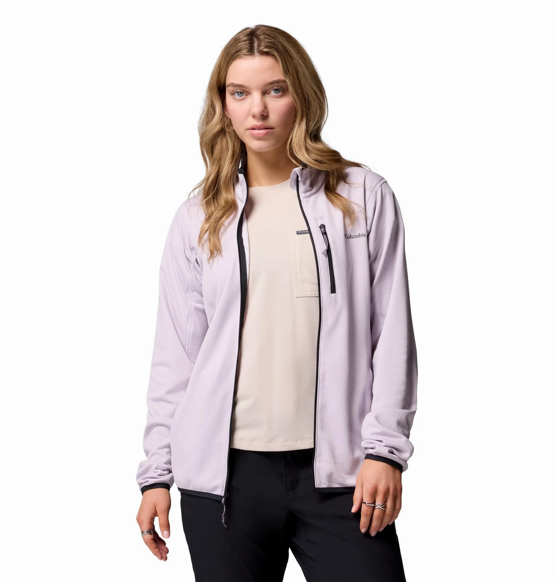 Columbia Essential Hike Grid Fleece Full Zip, Fleecejacke mit durchgehendem Reißverschluss für Damen