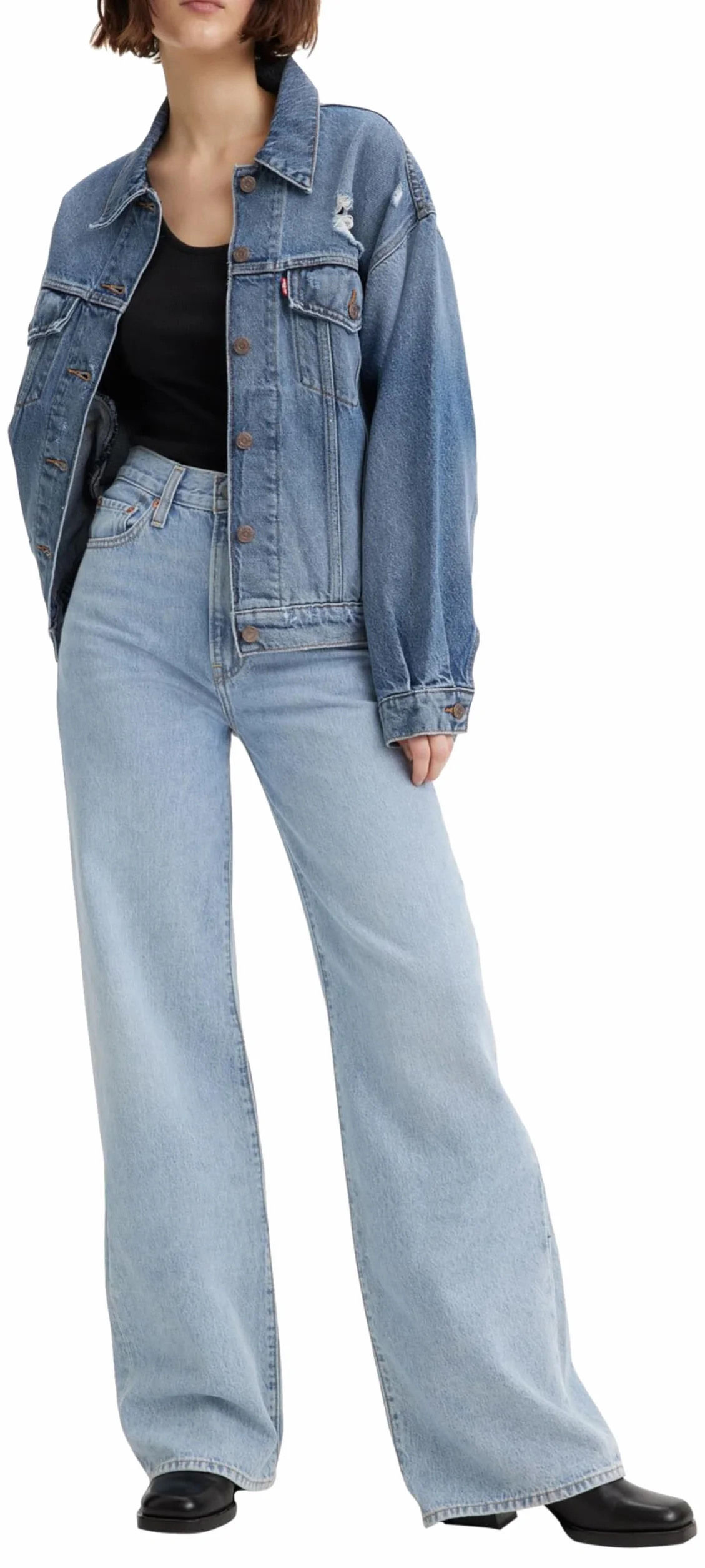 Levi's Damen Ribcage Wide Leg Jeans