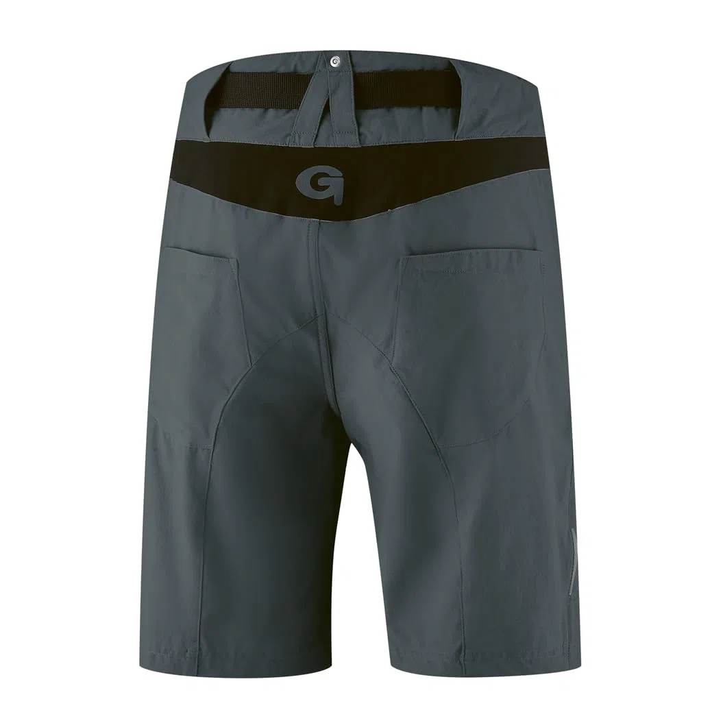 Gonso Mira, Kurze Damen Fahrradhose, 2in1 Bikeshorts mit Stretcheinsatz über dem Gesäß, Einknöpfbare Radunterhose mit Relax Gel Comfort Sitzpolster, Weite Passform, PFC-Frei