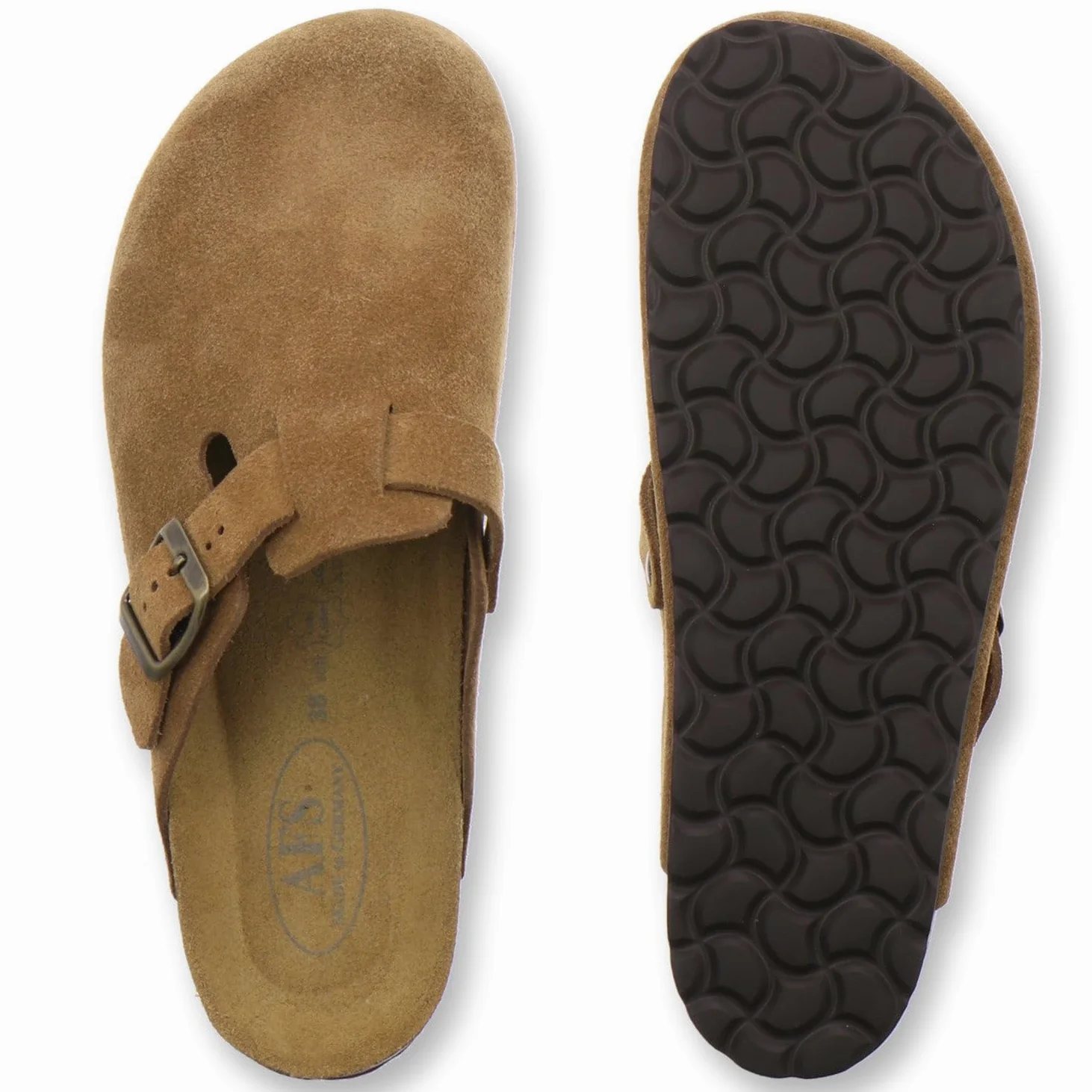 AFS-Schuhe 2900, Bequeme Damen Hausschuhe geschlossen, Clogs für Frauen aus Leder, Made in Germany