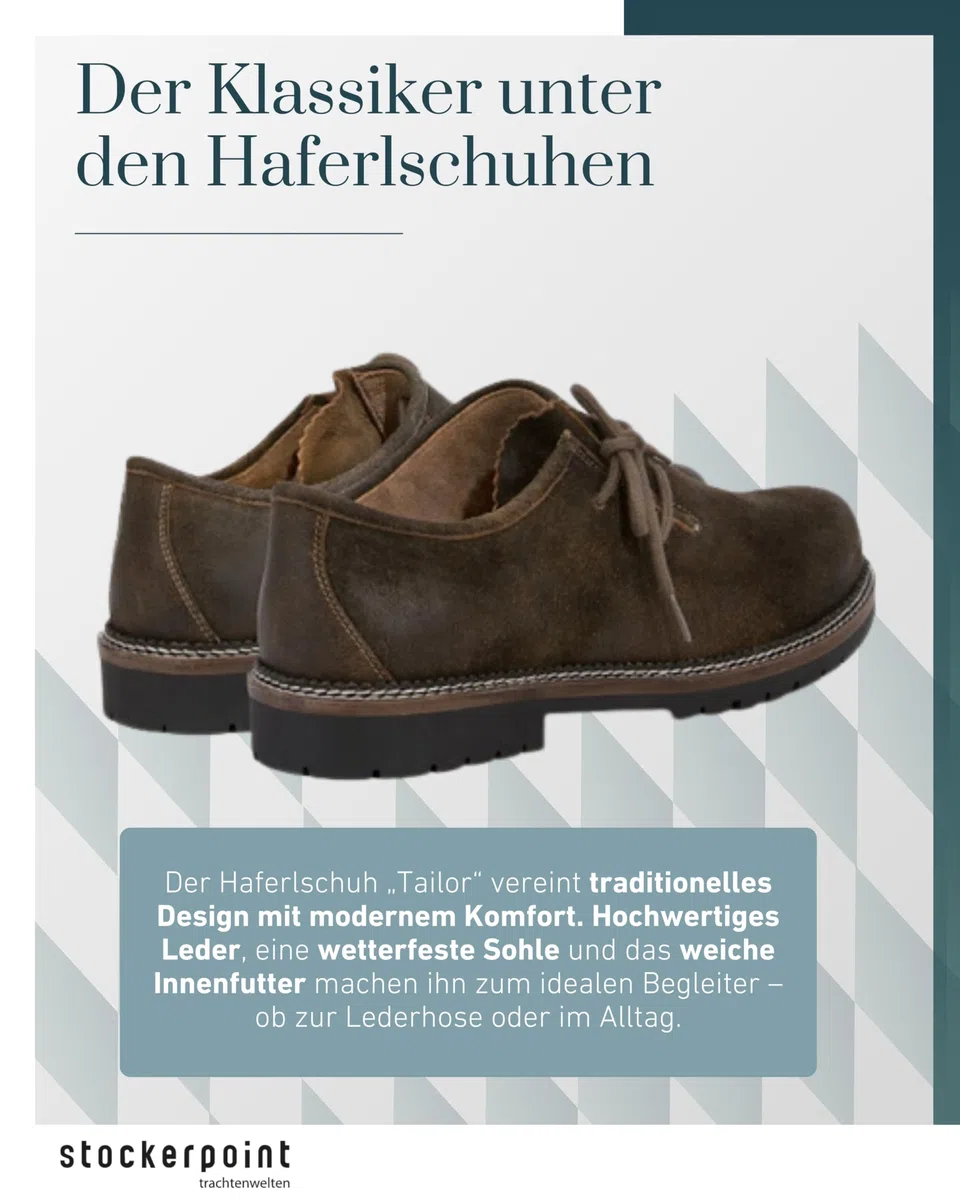Stockerpoint Herren Haferlschuhe Tailor I Größe 40-47 I Trachtenschuhe aus hochwertigem Leder I Optimale Passform & traditionelles Design I Ideal für Trachten & Festlichkeiten