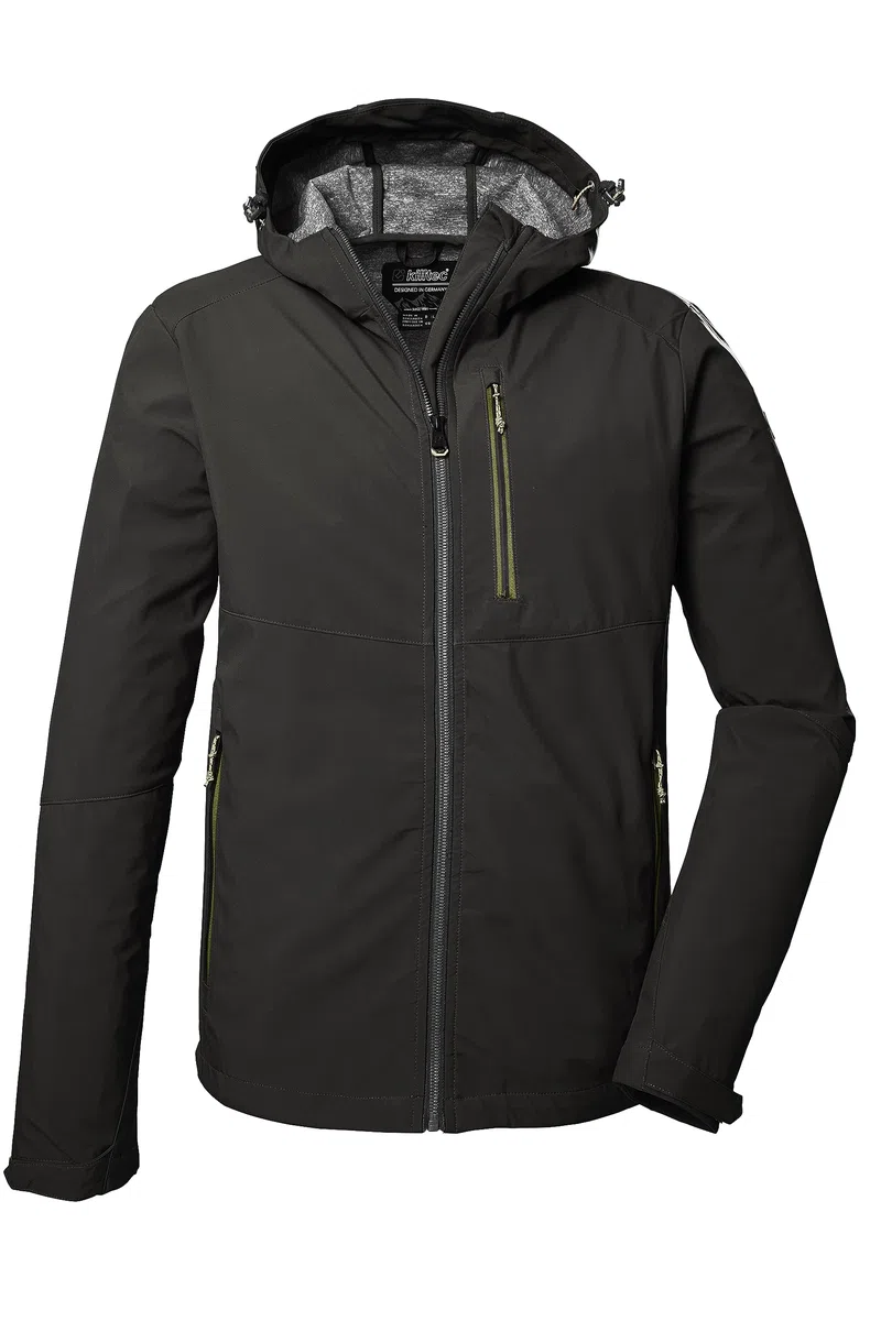 killtec Herren Softshelljacke/Outdoorjacke mit Kapuze KOS 259