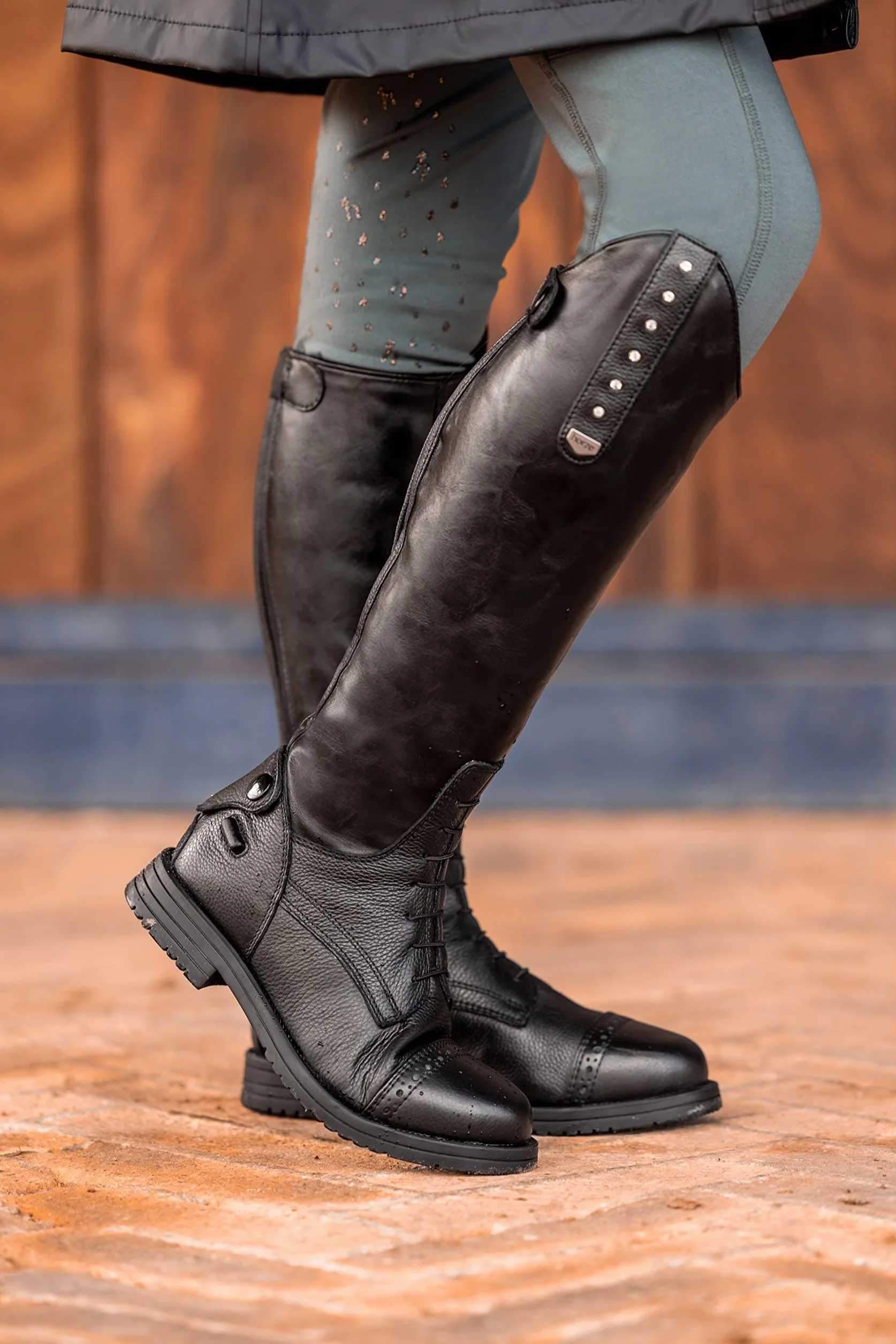 HORZE Kinder Reitstiefel Portland mit Kristallen