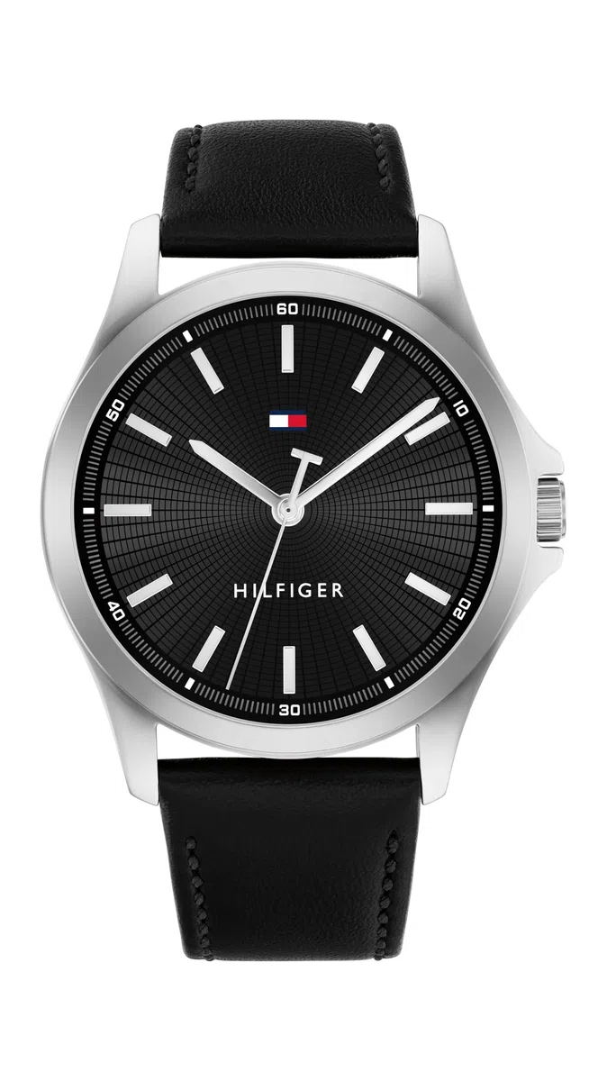 Tommy Hilfiger Uhr mit DREI-Zeiger-Quarzwerk für Herren mit Edelstahl- oder Lederarmband