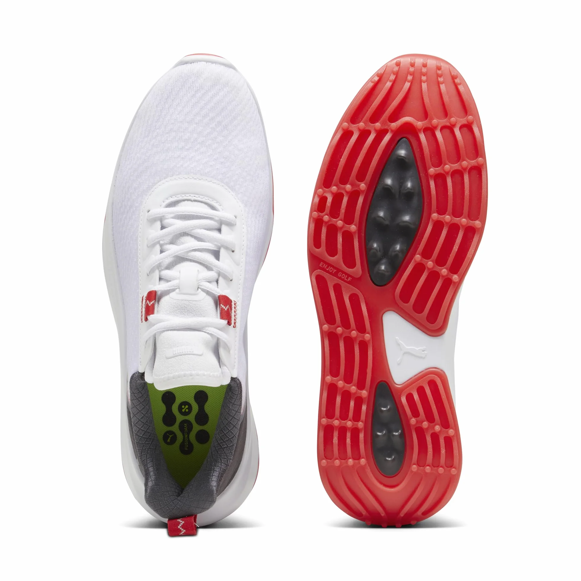 PUMA Herren Fusion Crush Sport Golfschuhe, White-Dark Coal, 47 EU