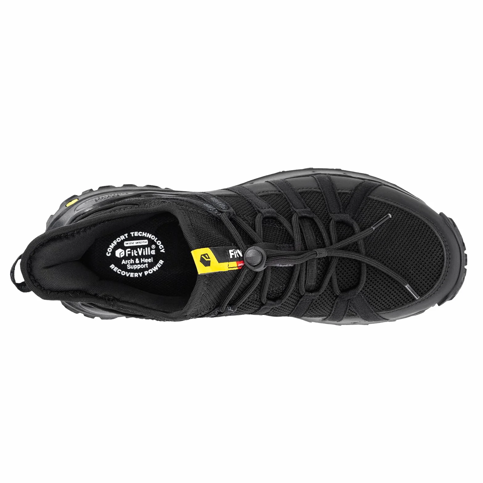 FitVille Wanderschuhe Herren Extra Breit Trekkingschuhe rutschfeste Slip On Outdoor Schuhe Atmungsaktiv Bergschuhe Leicht Walkingschuhe Weit Herren Sneaker