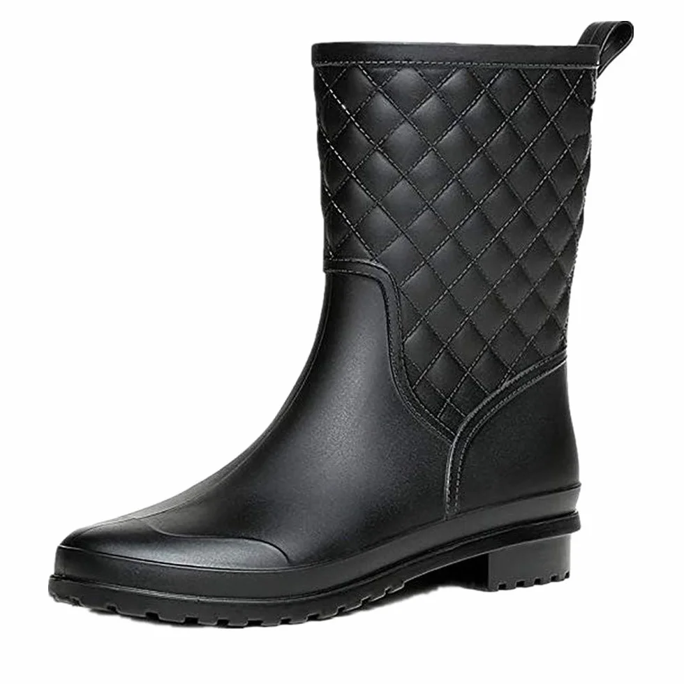 Halbhohe Gummistiefel Damen Kurz Frauen Regenstiefel Stiefeletten Gartenarbeit Mode outdoor Boots