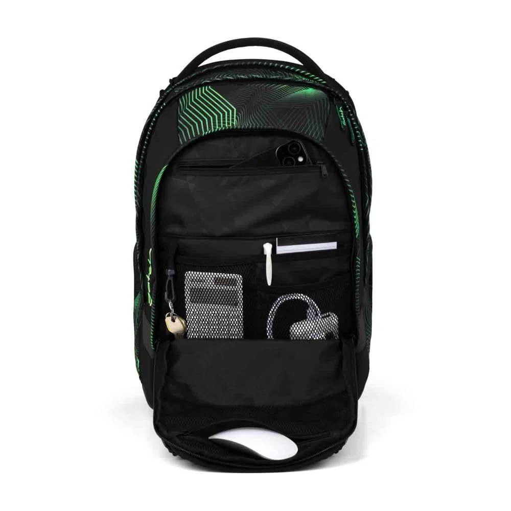 Satch Match Plus Schulrucksack Set 3tlg. inkl. Schlamperbox und Sporttasche (Seismic Green)