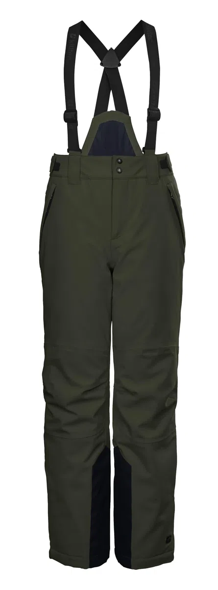 killtec Jungen Funktionshose/Skihose mit abzippbarem Latz KSW 79 BYS SKI PNTS, dunkeloliv, 152, 37310-000