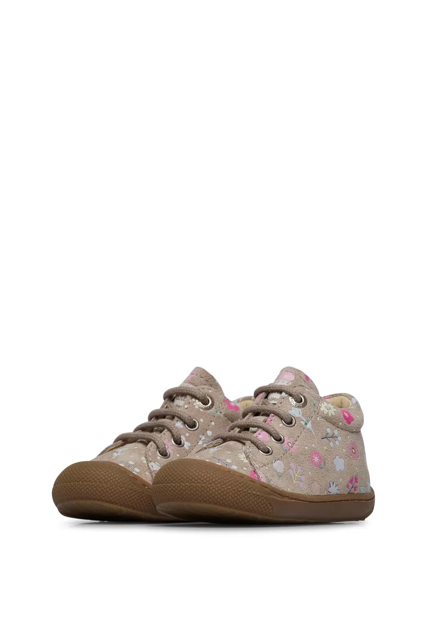 Naturino Lauflernschuhe aus Veloursleder mit Blumenprint