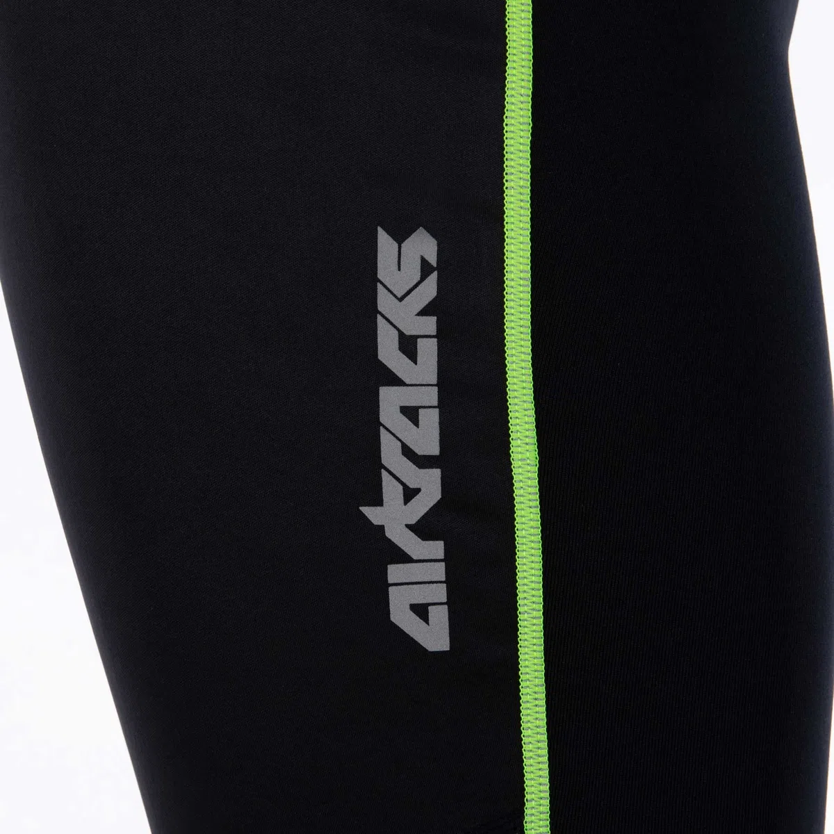 Airtracks Herren Winter Thermo Fahrradhose Lang mit Trägern Pro Line II Trägerhose BIB Radhose Träger Radlerhose gepolstert- Atmungsaktiv - Reflektoren