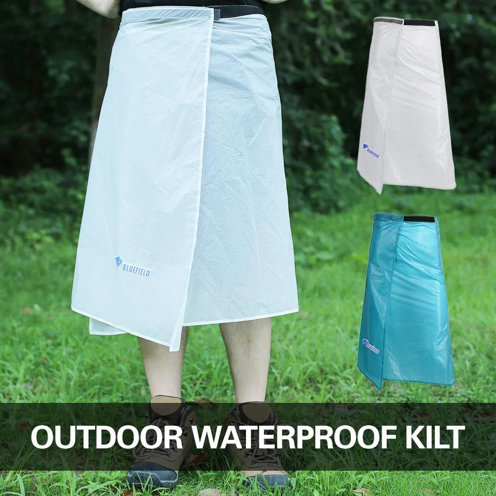 Regenrock,Ultraleichter dünner Regenrock wasserdichte Kilt Regenhose Packable Windschutz Kilt Rock