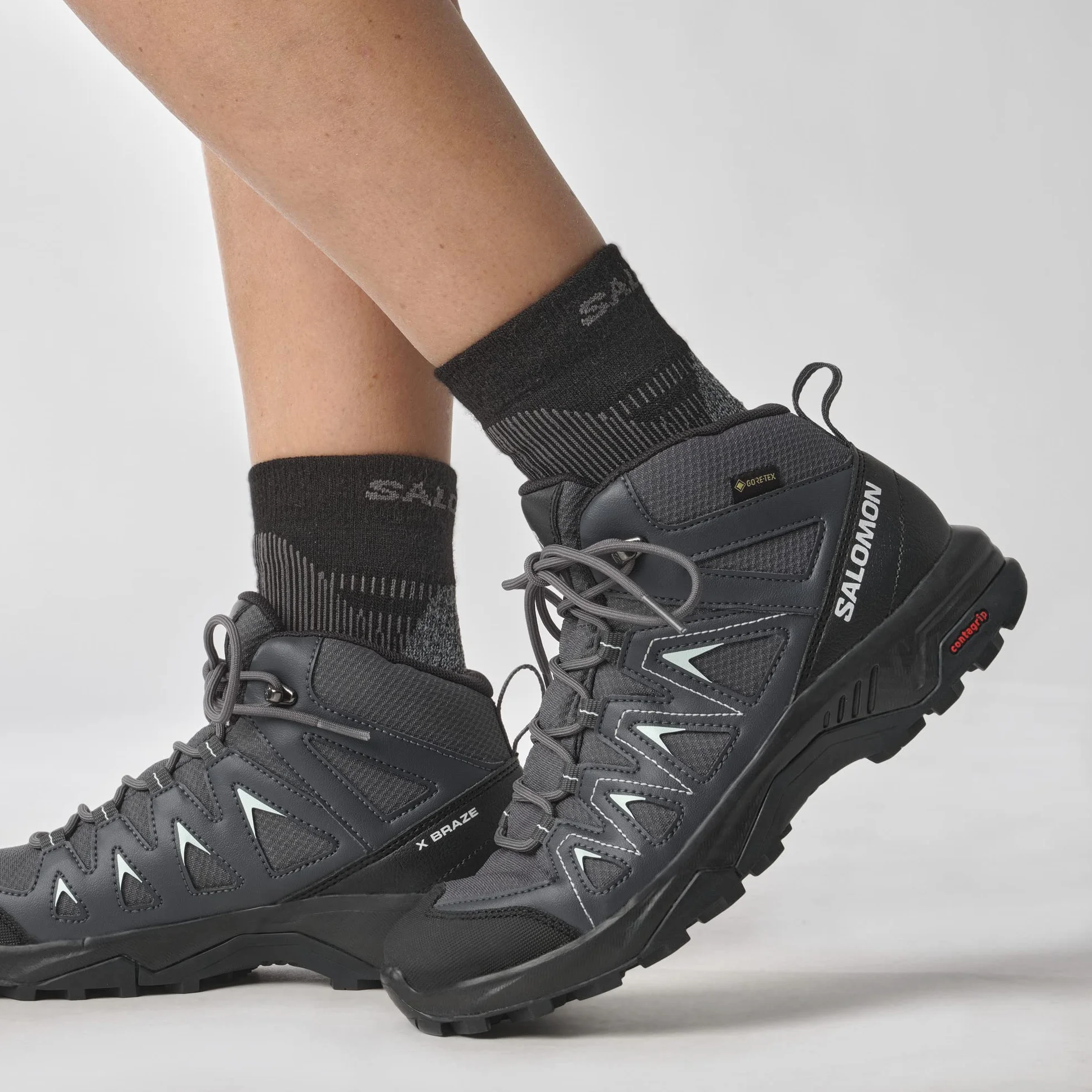 SALOMON X Braze Mid Gore-Tex Damen Outdoorschuhe, Hiking-Basics, Sportliches Design