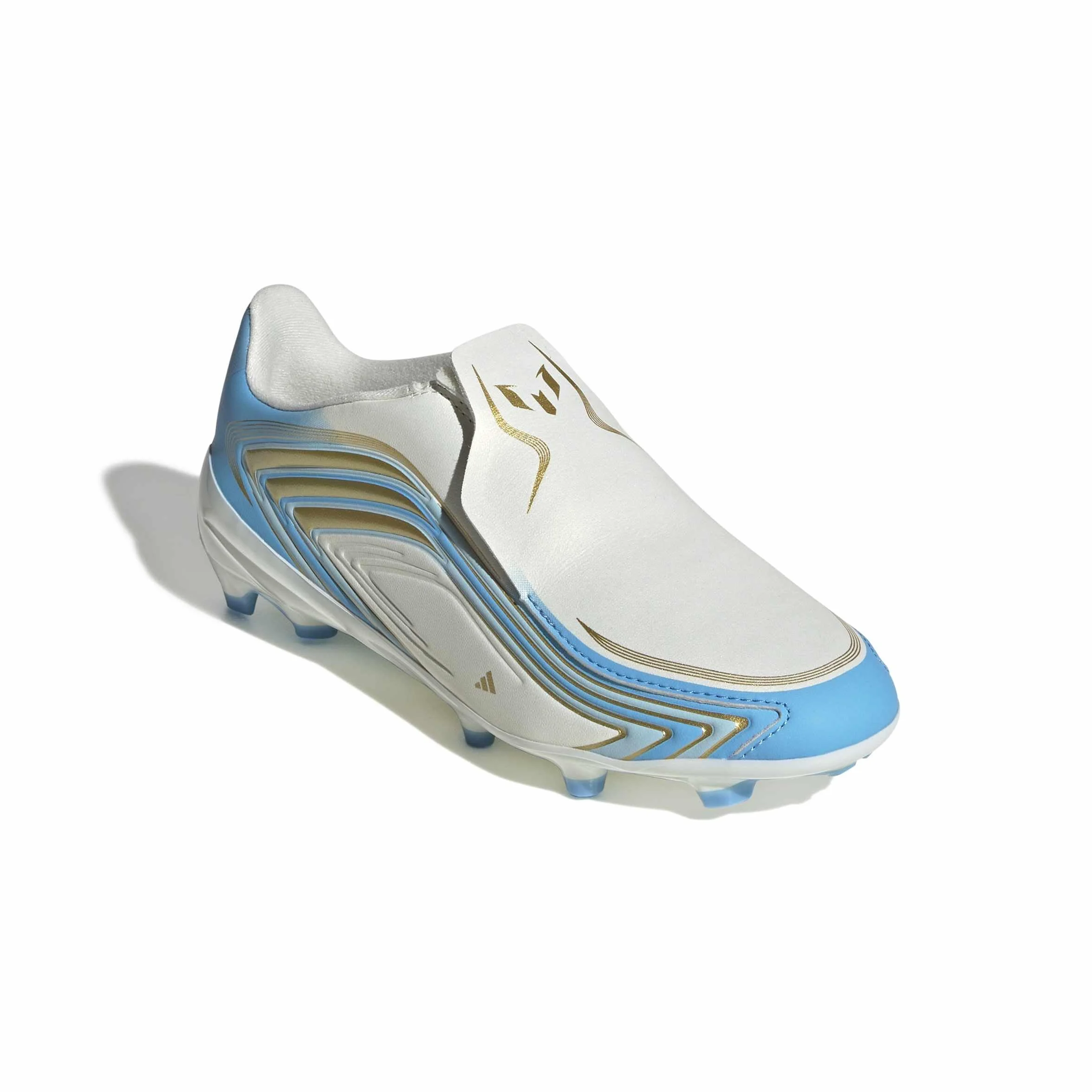 adidas Unisex Kids F50 Messi League Kids Fußballschuh, Feste Böden, ohne Schnürsenkel