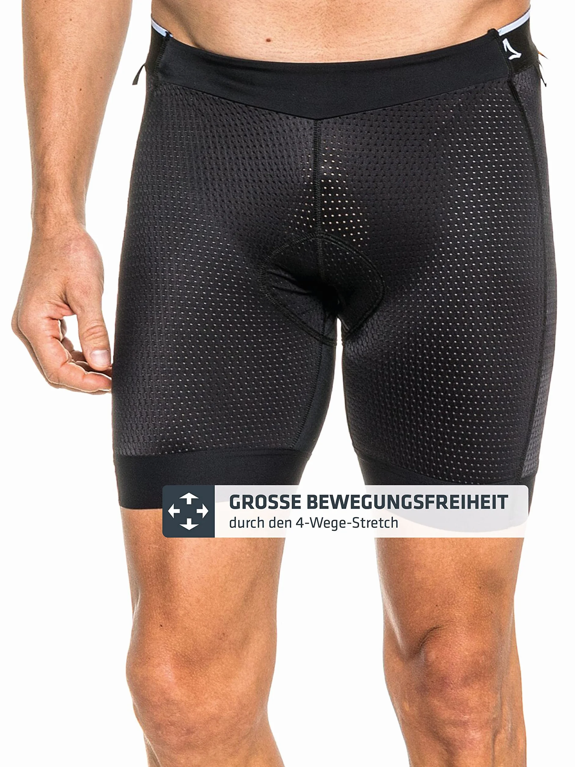 Schöffel Herren Skin Pants 8h M, atmungsaktive Stretch-Radhose mit Polster und Bodymapping, Fahrrad Unterhosen mit bakteriostatischer Silbernitrat-Behandlung