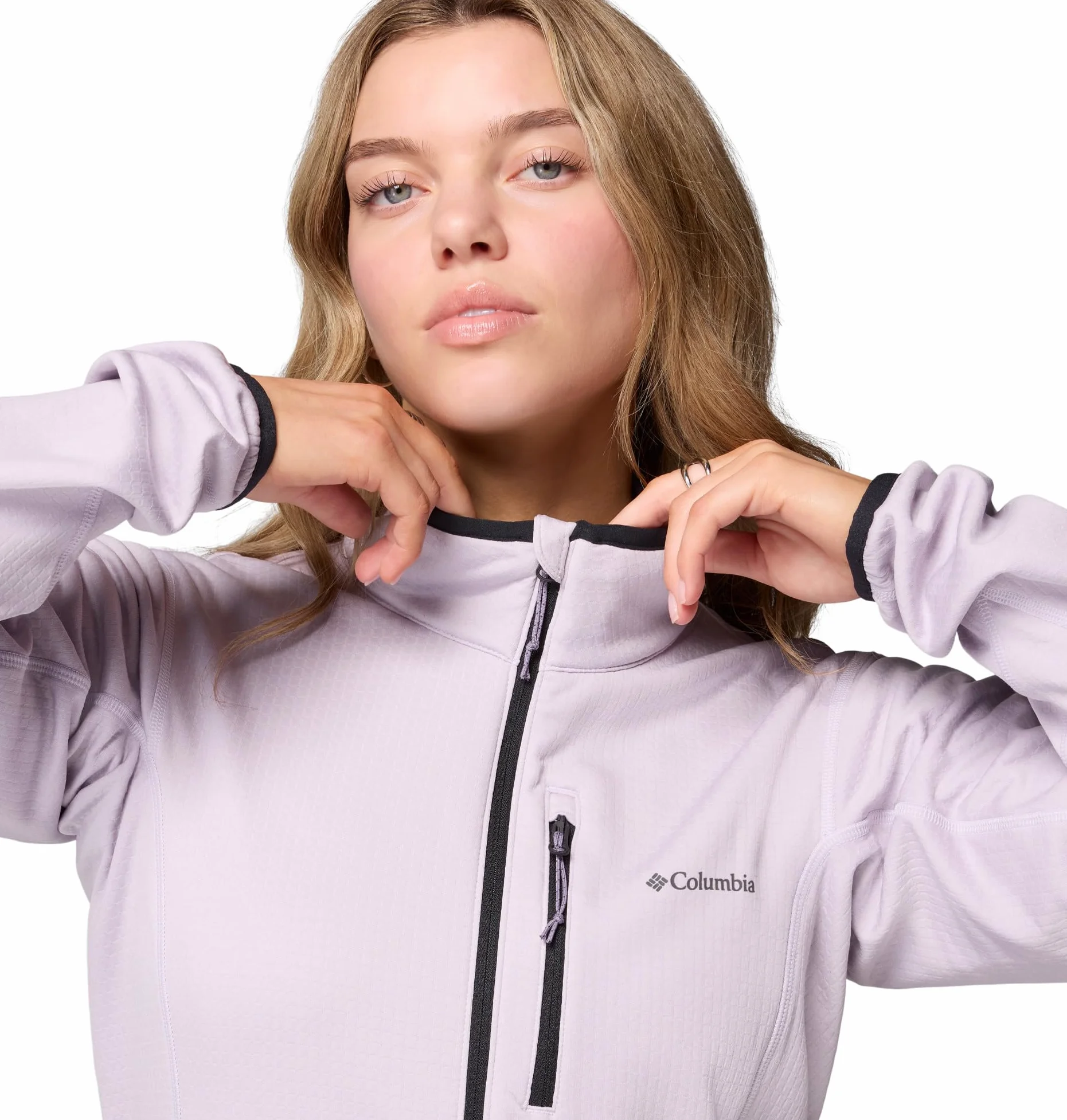 Columbia Essential Hike Grid Fleece Full Zip, Fleecejacke mit durchgehendem Reißverschluss für Damen