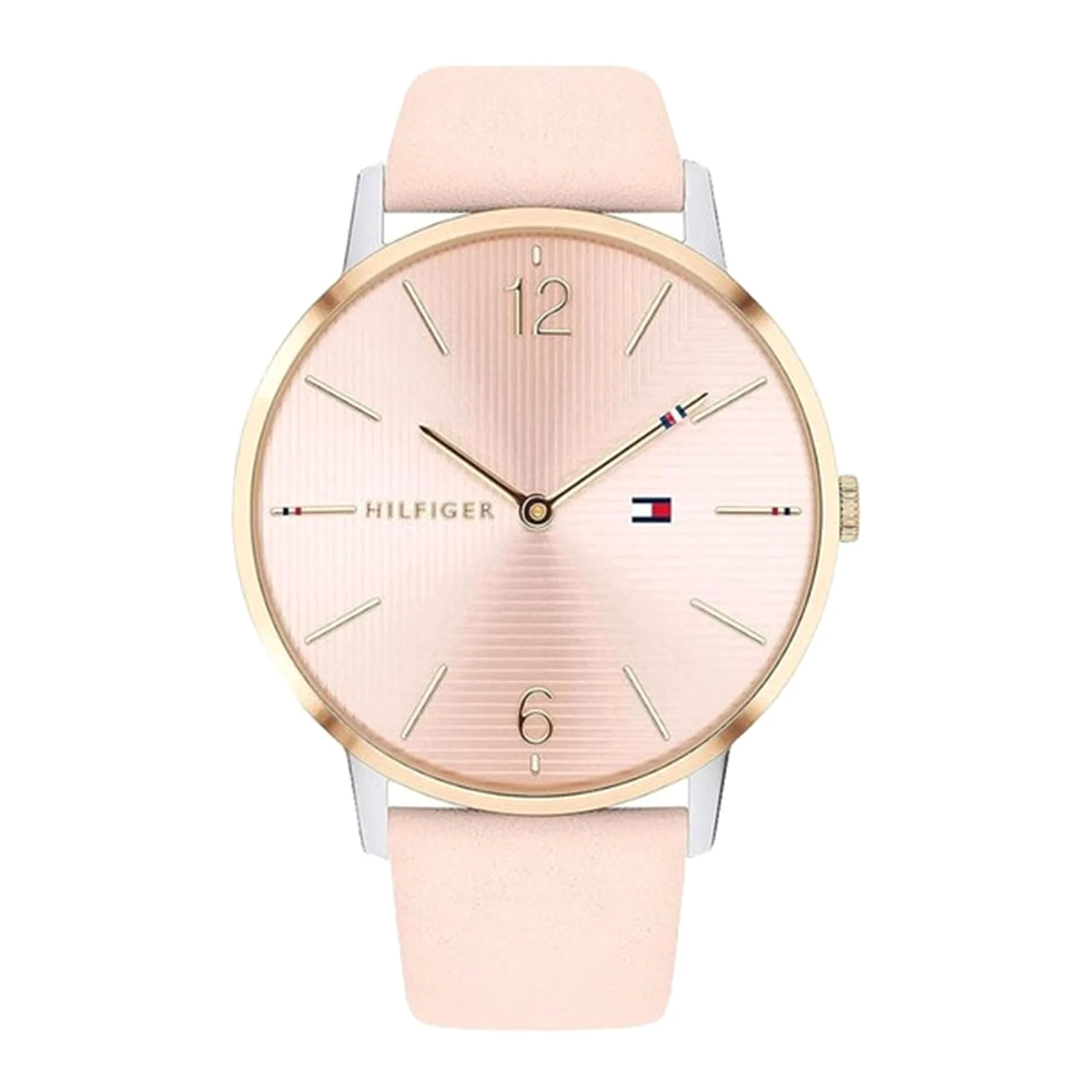 Tommy Hilfiger Analog Quarzuhr für Damen mit Silbernes Edelstahl-Mesh-Gliederarmband oder Pinkes Lederarmband