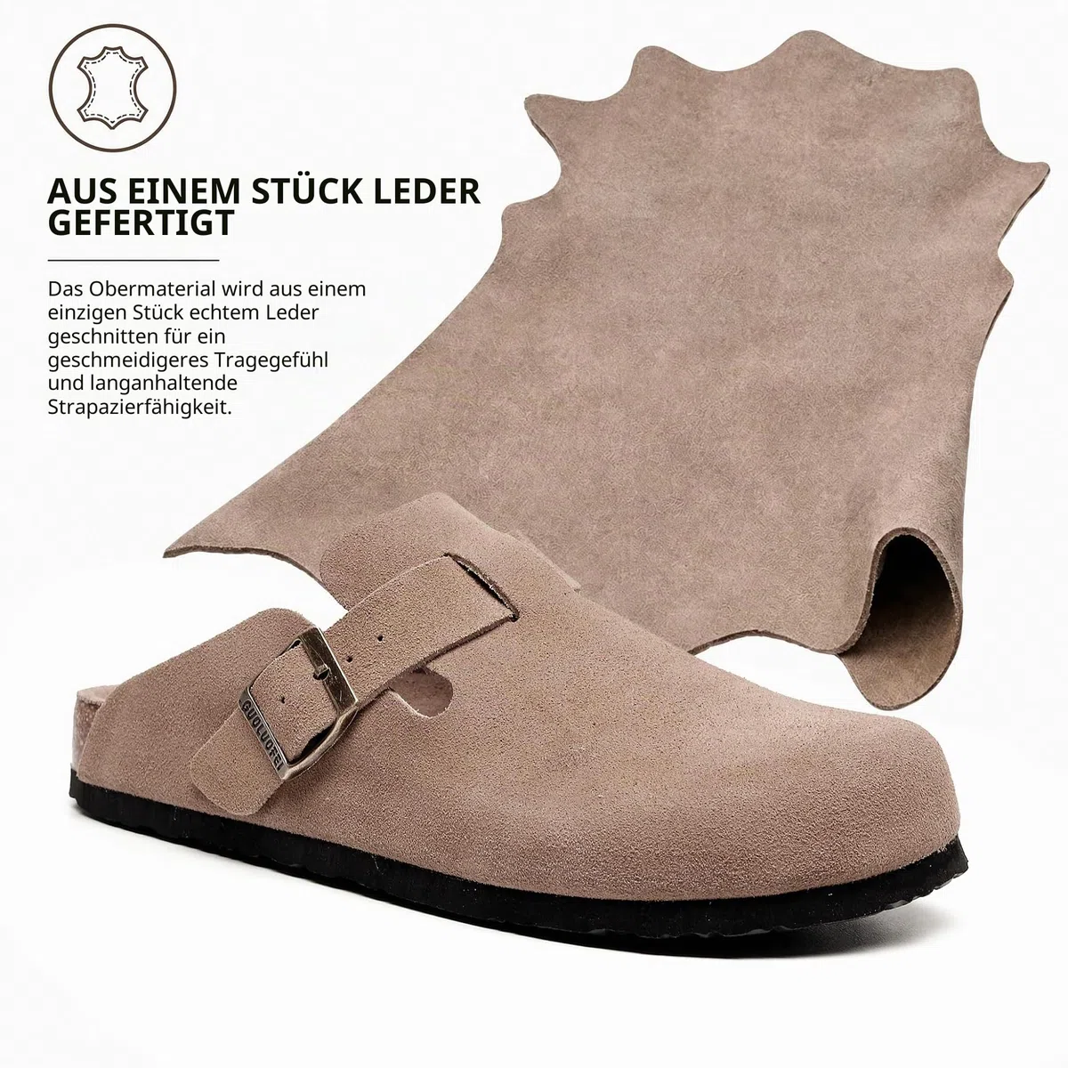 Clogs for Women, Womens Clogs- Mules House Slipers with Arch Support and Adjustable Buckle