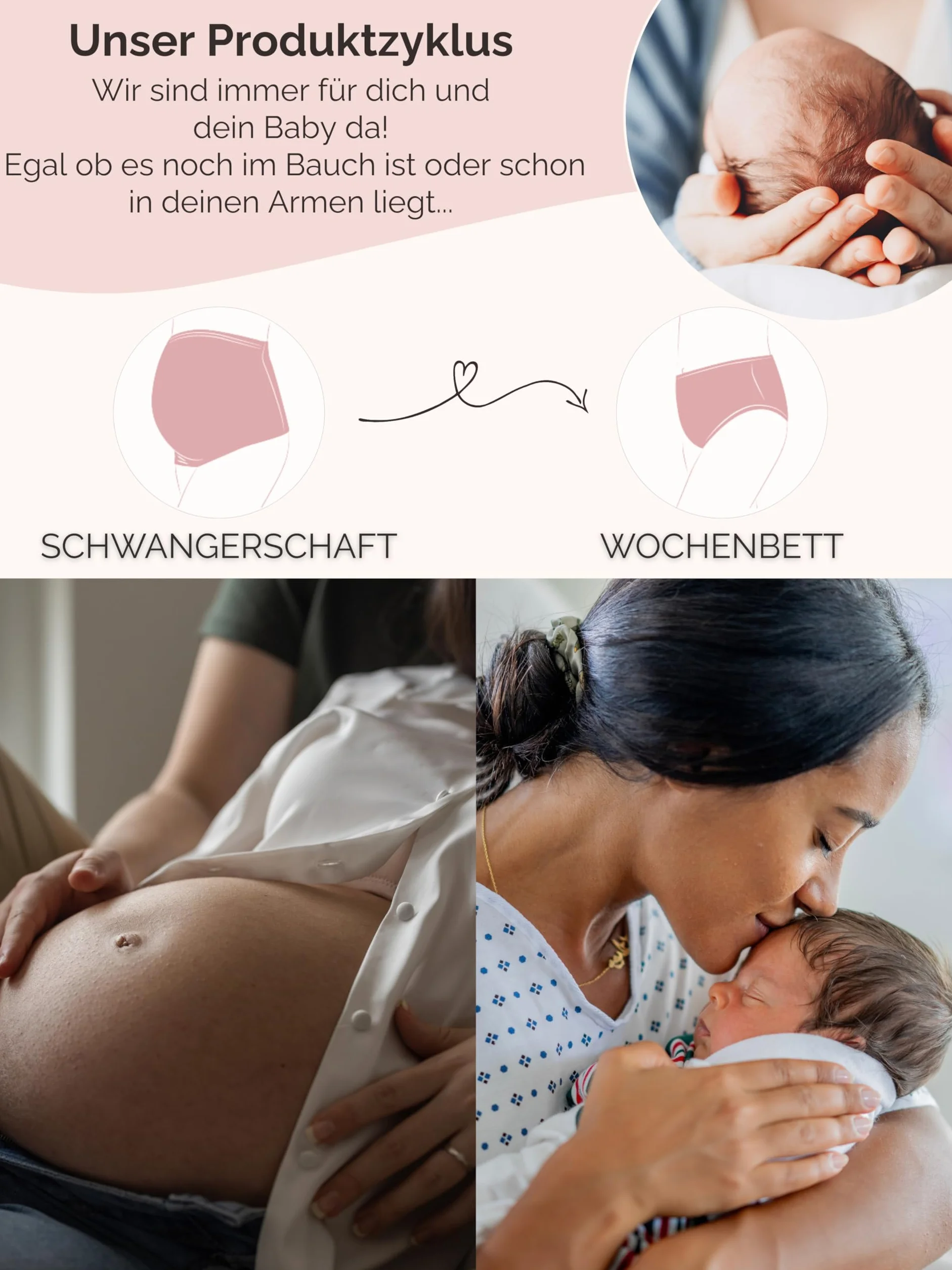 Herzmutter Umstandskleid festlich - Schwangerschaftskleid mit Spitze - Elegant - Hochzeit - besondere Anlässe - Kurzarm - 6200