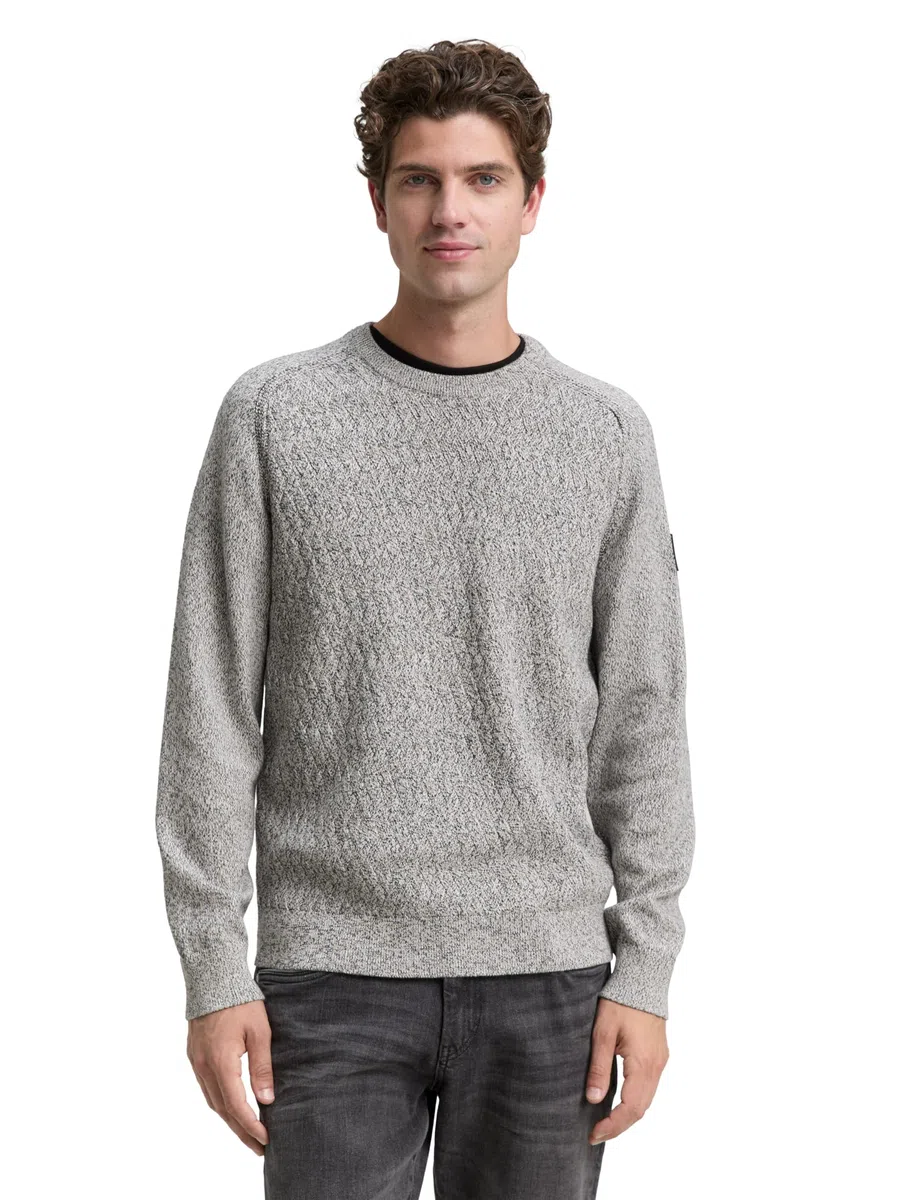 TOM TAILOR Herren Strickpullover aus Baumwolle