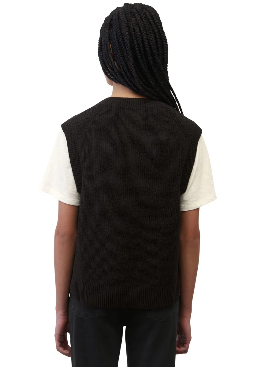 Marc O'Polo Denim Damen Pullunder aus Bio-Baumwolle ärmellos