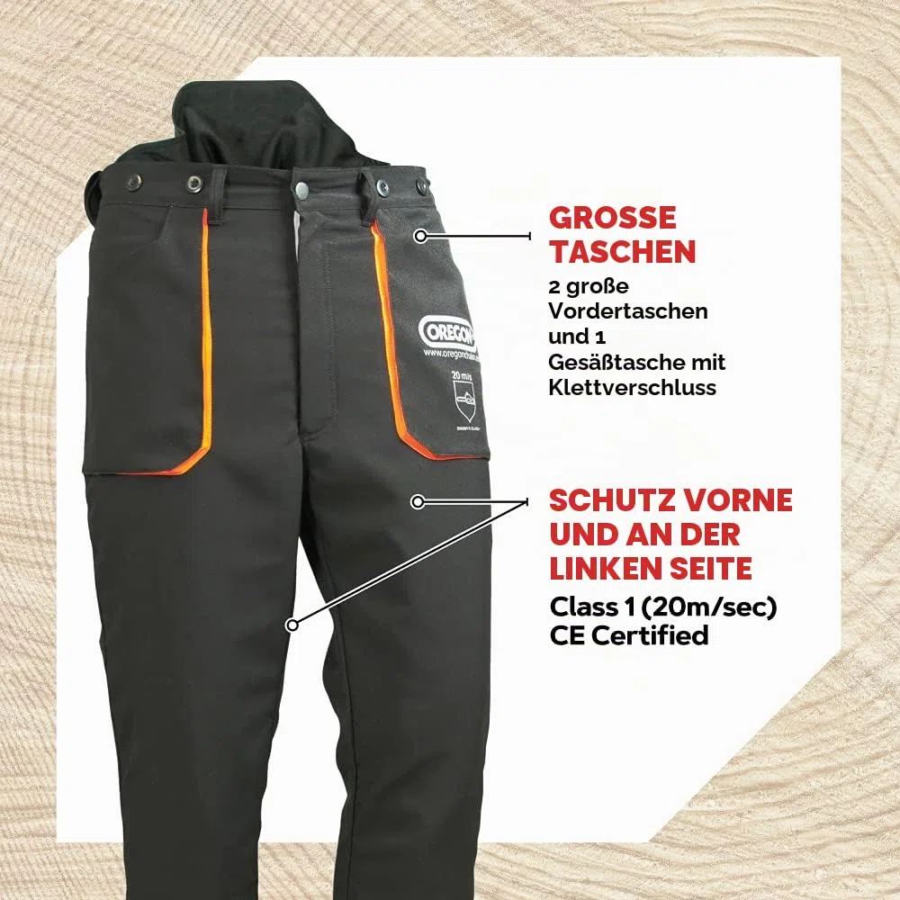 Oregon Yukon Kettensägen-Schnittschutzhose Typ A Klasse 1