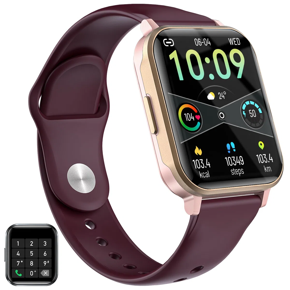 Gardien Smartwatch Damen Herren mit Telefonfunktion, 1.83’’ Fitness Armbanduhr Fitnessuhr Smart Watch Uhr mit 100+ Sportmodi Pulsuhr SpO2-Monitor Schlafmonitor Schrittzähler Stoppuhr für iOS Android