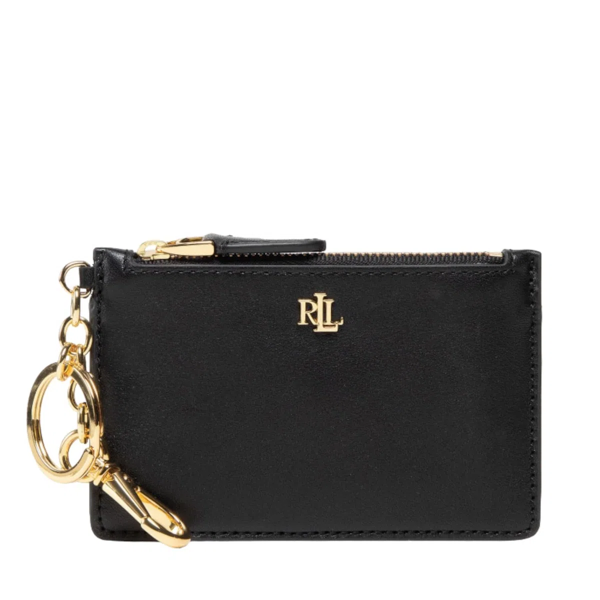 Lauren Ralph Lauren Kartenhalter Small Zip Card Cas 432876731, Schwarz , Taglia Unica