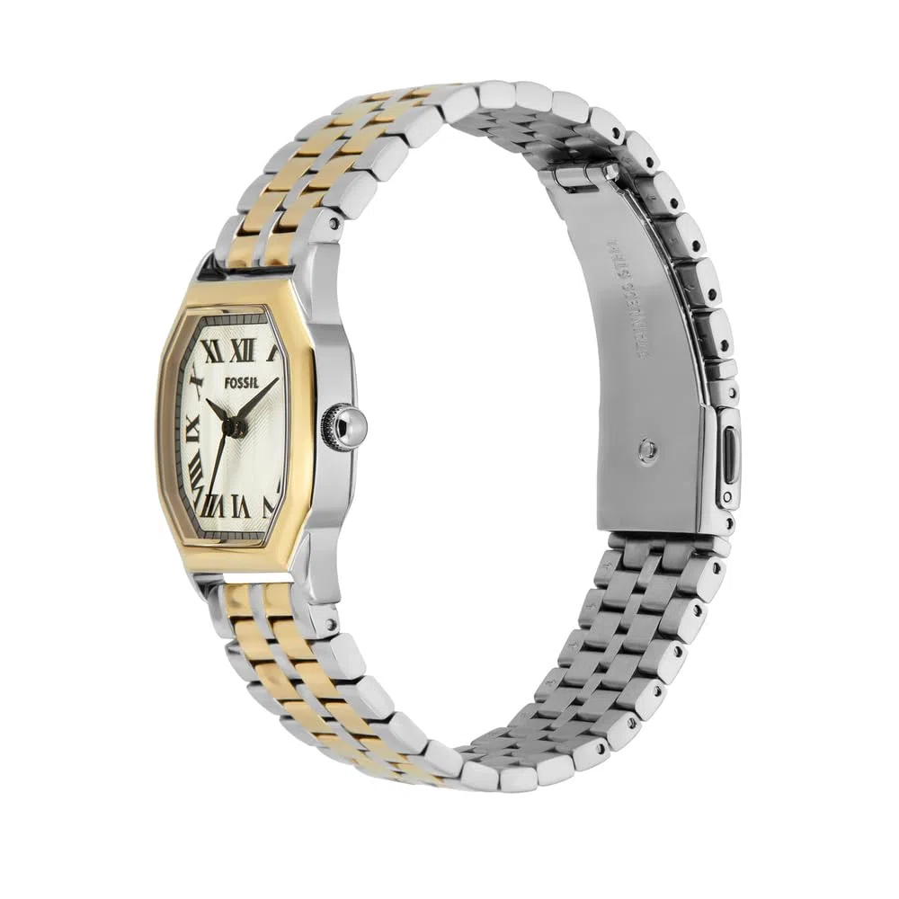 FOSSIL Harlow Uhr für Damen, Quarz-Dreizeigerwerk mit Edelstahl- oder Lederarmband